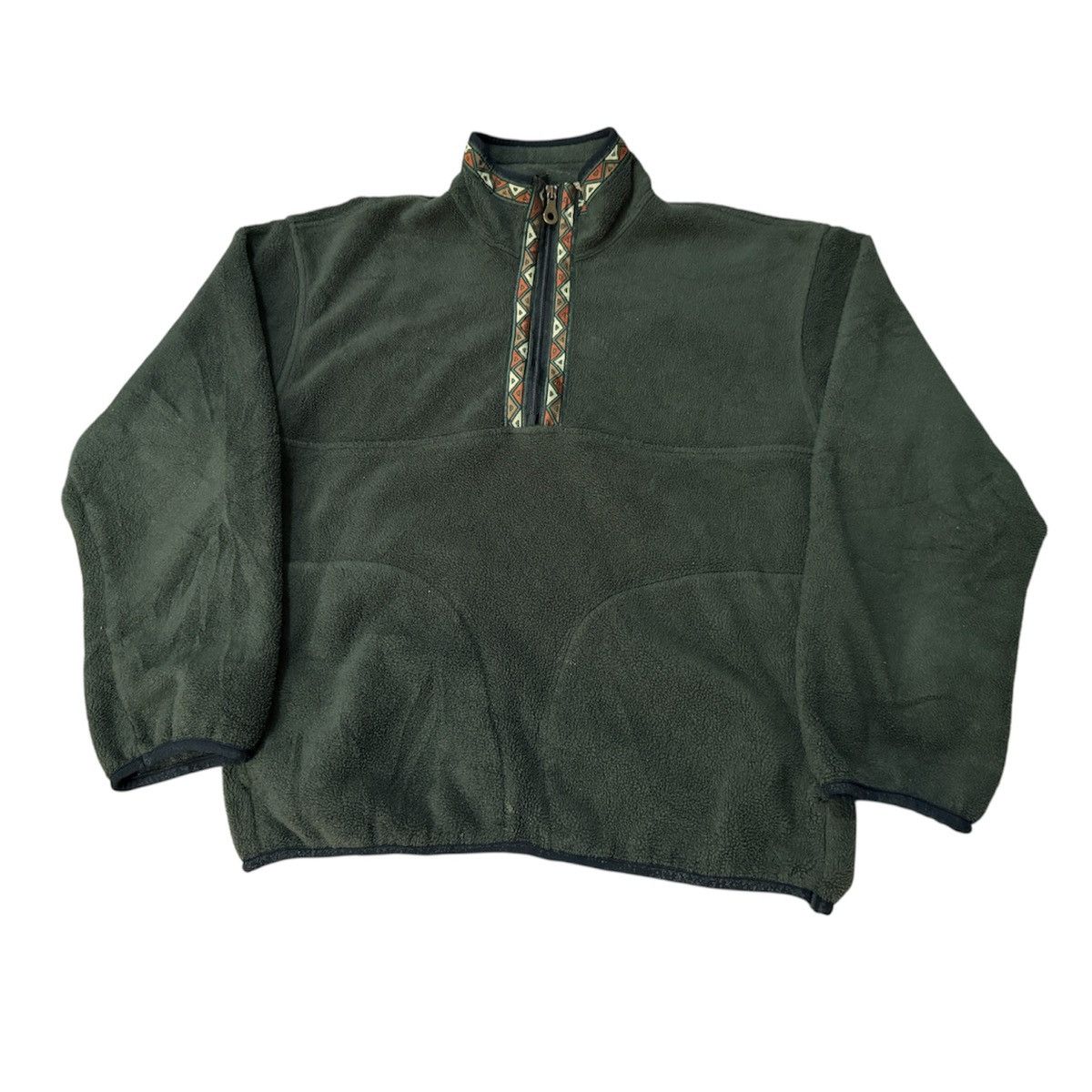 Woolrich Woolen Mills Vintage 90s Woolrich Aztec Navajo Half-Zip Fleece Jacket Size US S / EU 44-46 / 1 - 1 Thumbnail