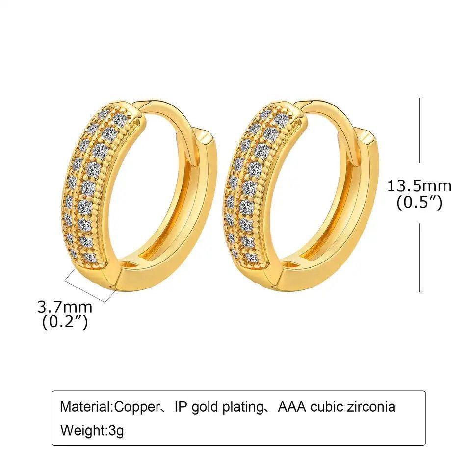 Other Deluxe CZ Stone Hoop Earrings Size ONE SIZE - 2 Thumbnail