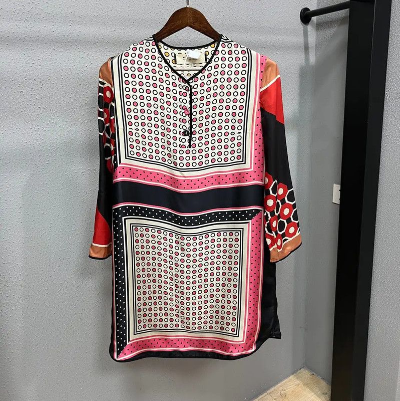 Marni MARNI Colorful Silk Women’s Dress 0089 Size L / US 10 / IT 46 - 1 Thumbnail