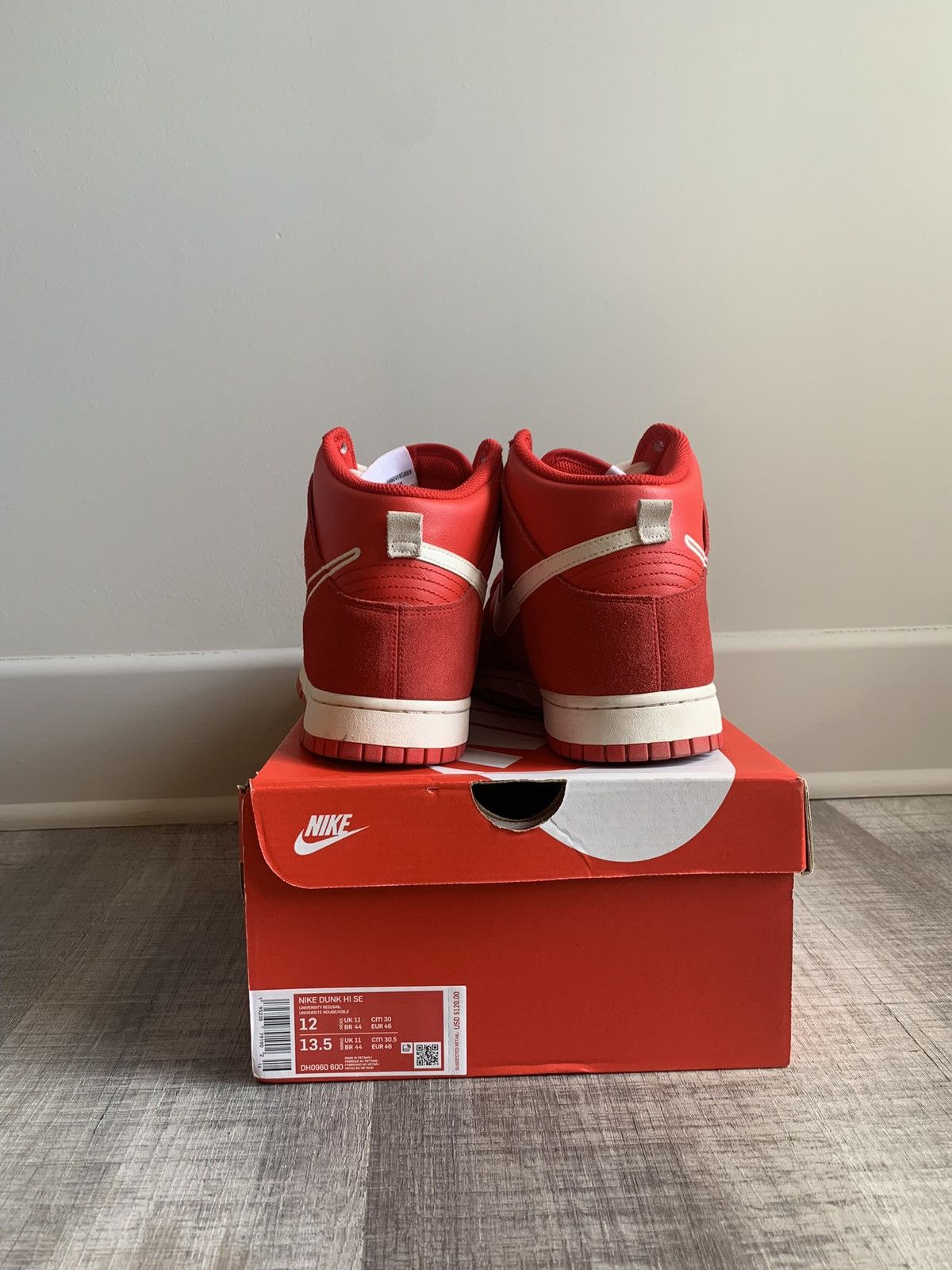 Nike Nike Dunk High First Use Red Size US 12 / EU 45 - 3 Thumbnail