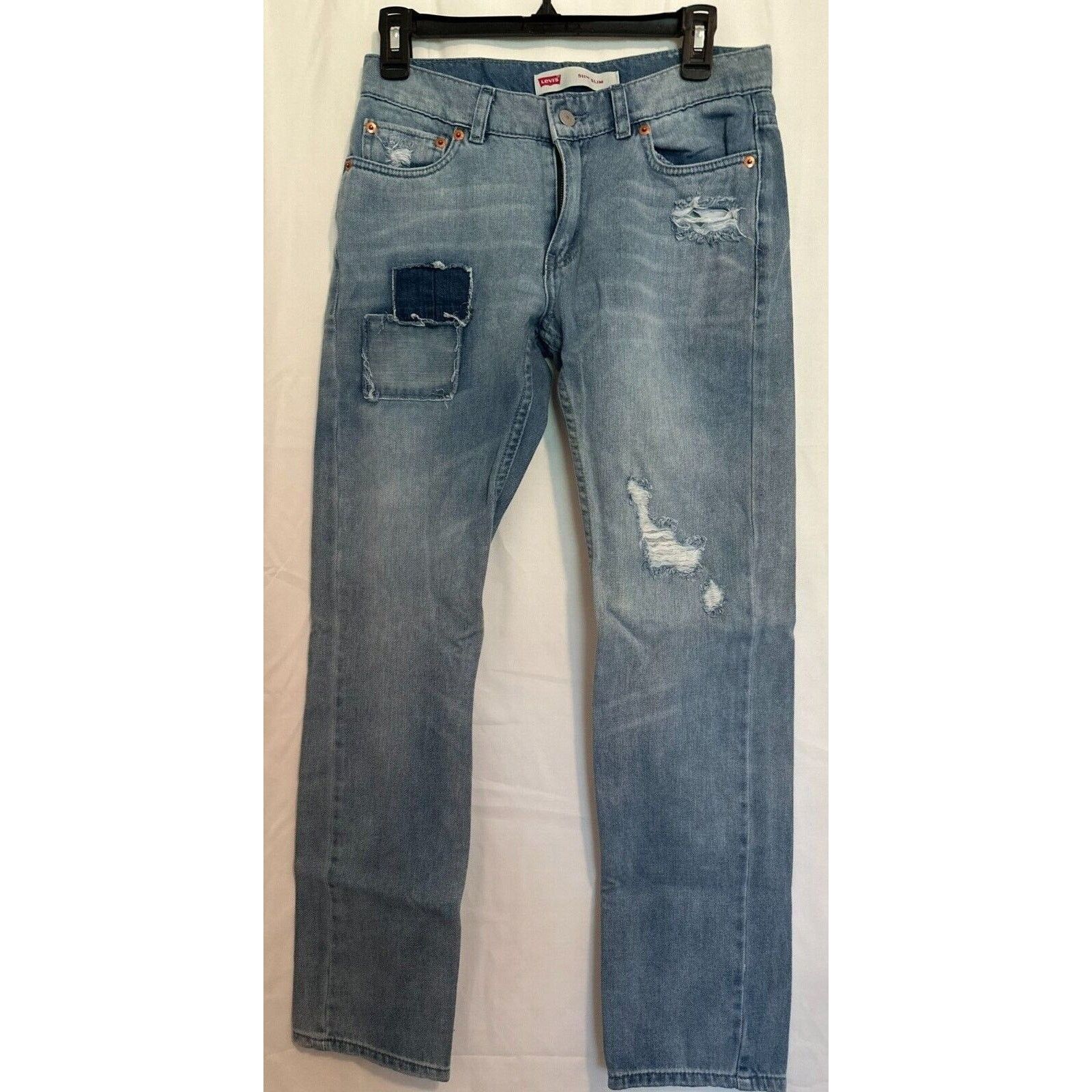 Levi's Levi's 511 Slim Jeans 16 reg28x28, patches Distressed, 80s ! Size US 28 / EU 44 - 4 Thumbnail