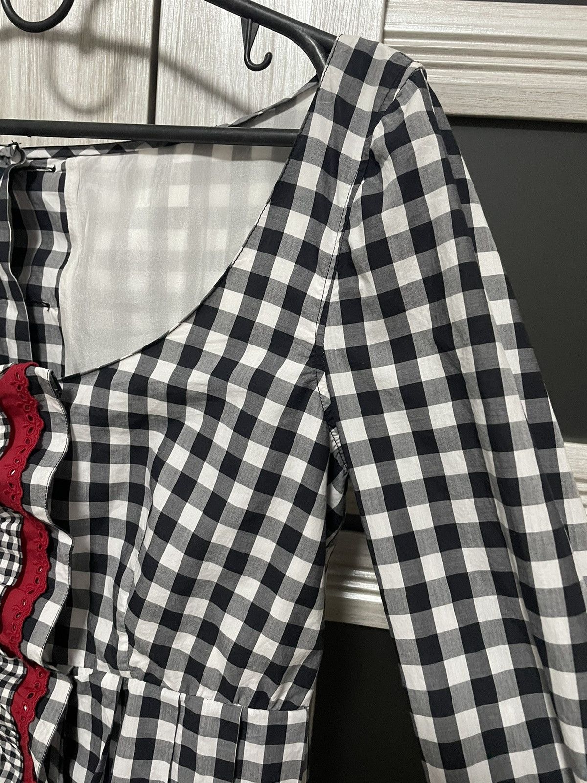 Prada Prada Pre-Fall 2013 Gingham Off-Shoulder Dress Campaign Size S / US 4 / IT 40 - 5 Thumbnail