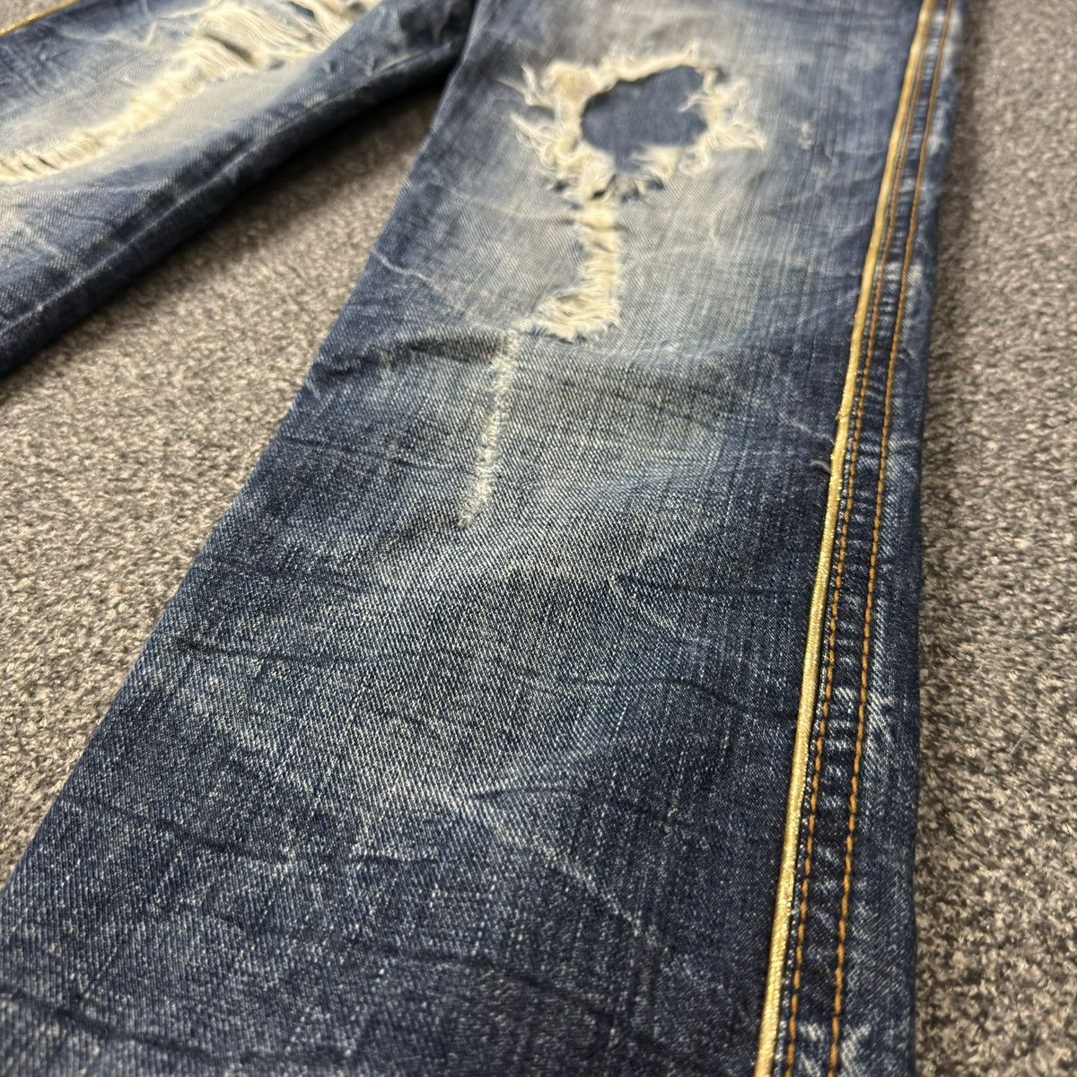 Le Grande Bleu (L.G.B.) 90s Flared Studded Opium Studio PR Denim Undercover Style Size US 32 / EU 48 - 5 Thumbnail