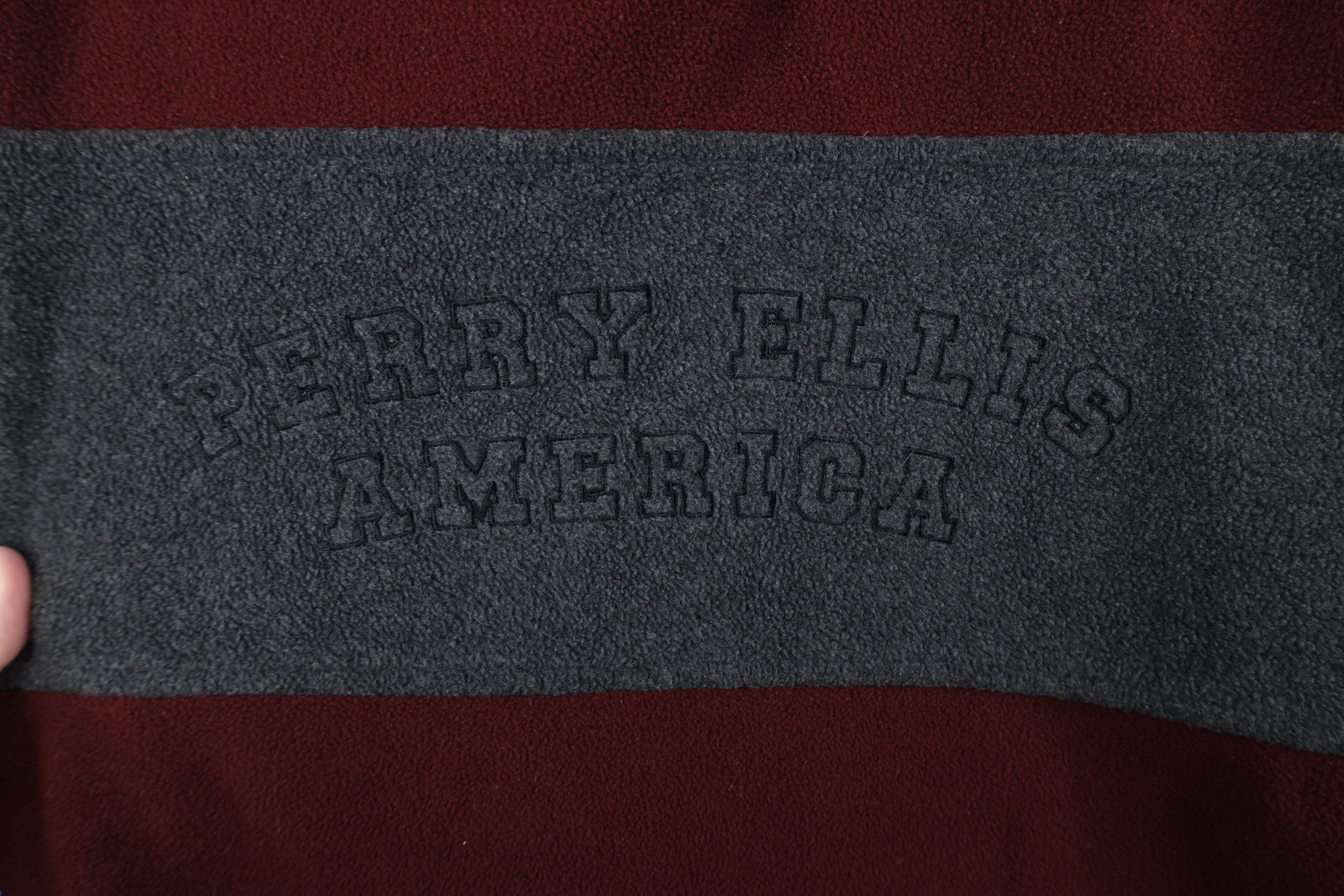 Vintage 90s Perry Ellis Color Block Half Zip Fleece Sweater