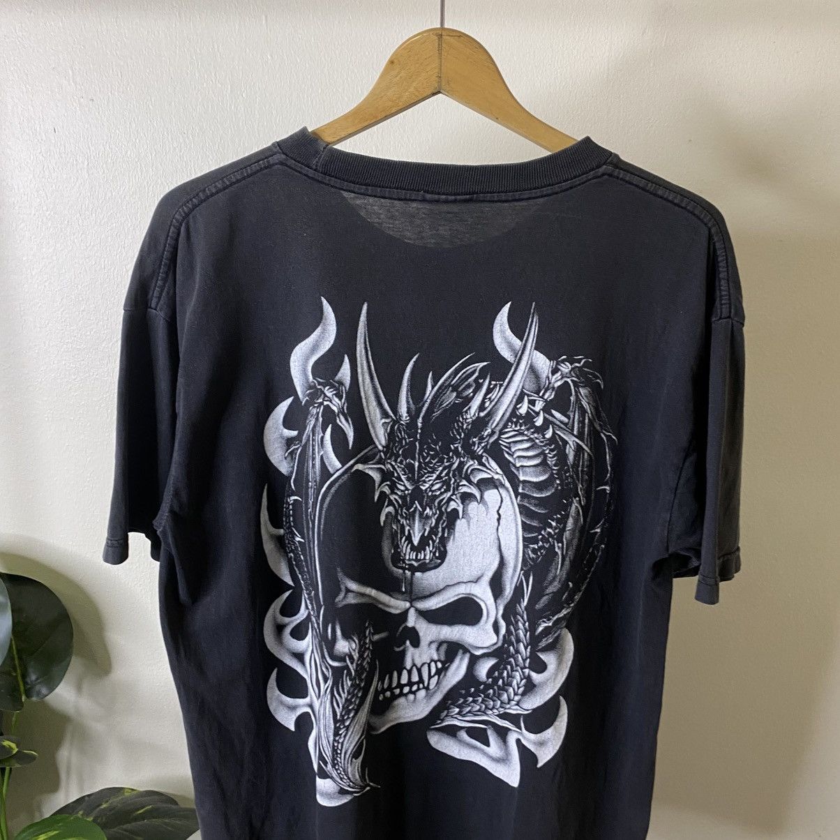 Vintage 1990s Skulls Dragon Affliction Ed Hardy Style T Shirt Size US L / EU 52-54 / 3 - 7 Thumbnail