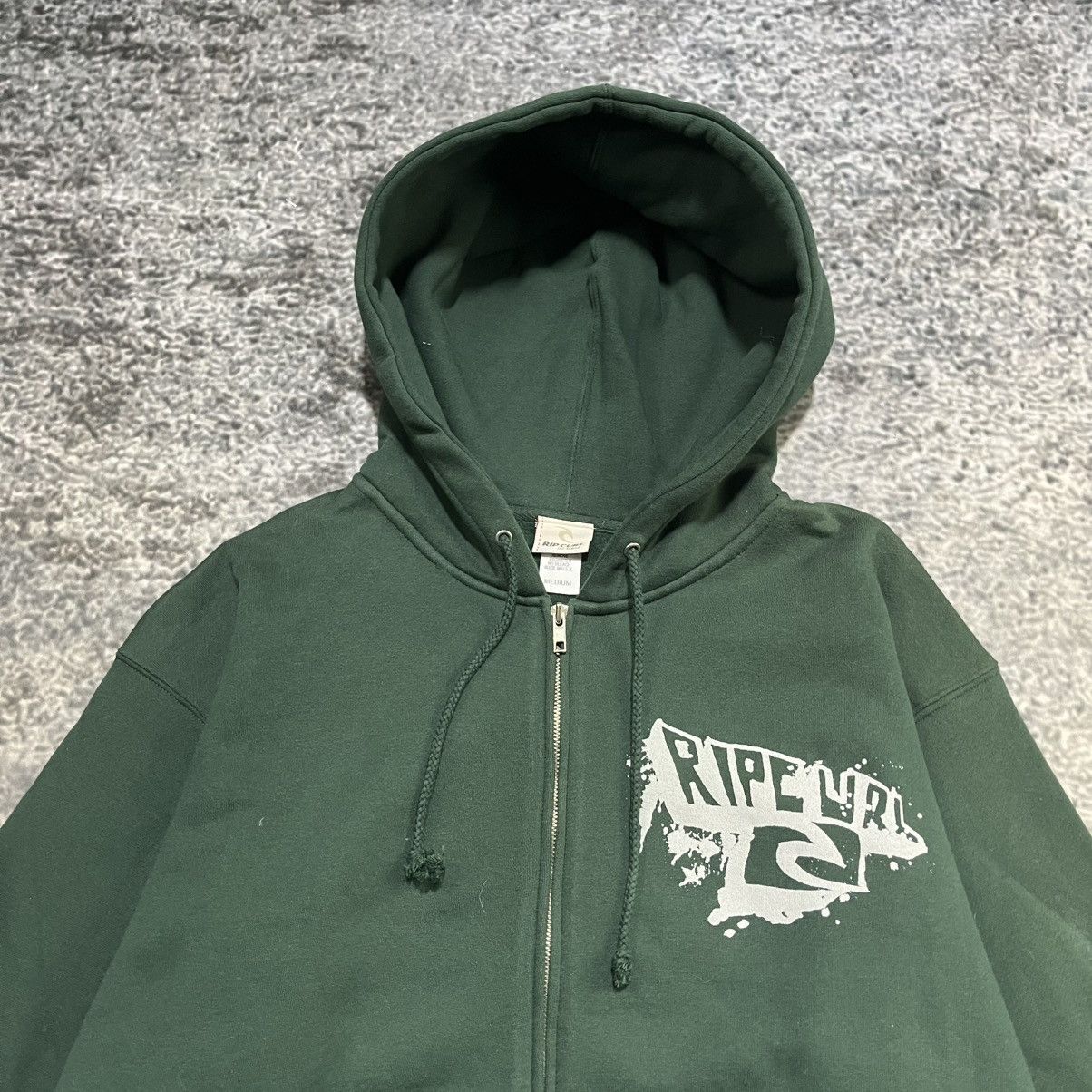 Rip Curl Vintage Y2K Rip Curl Green Surf Grunge Skater Zip Up Hoodie Size US M / EU 48-50 / 2 - 4 Thumbnail