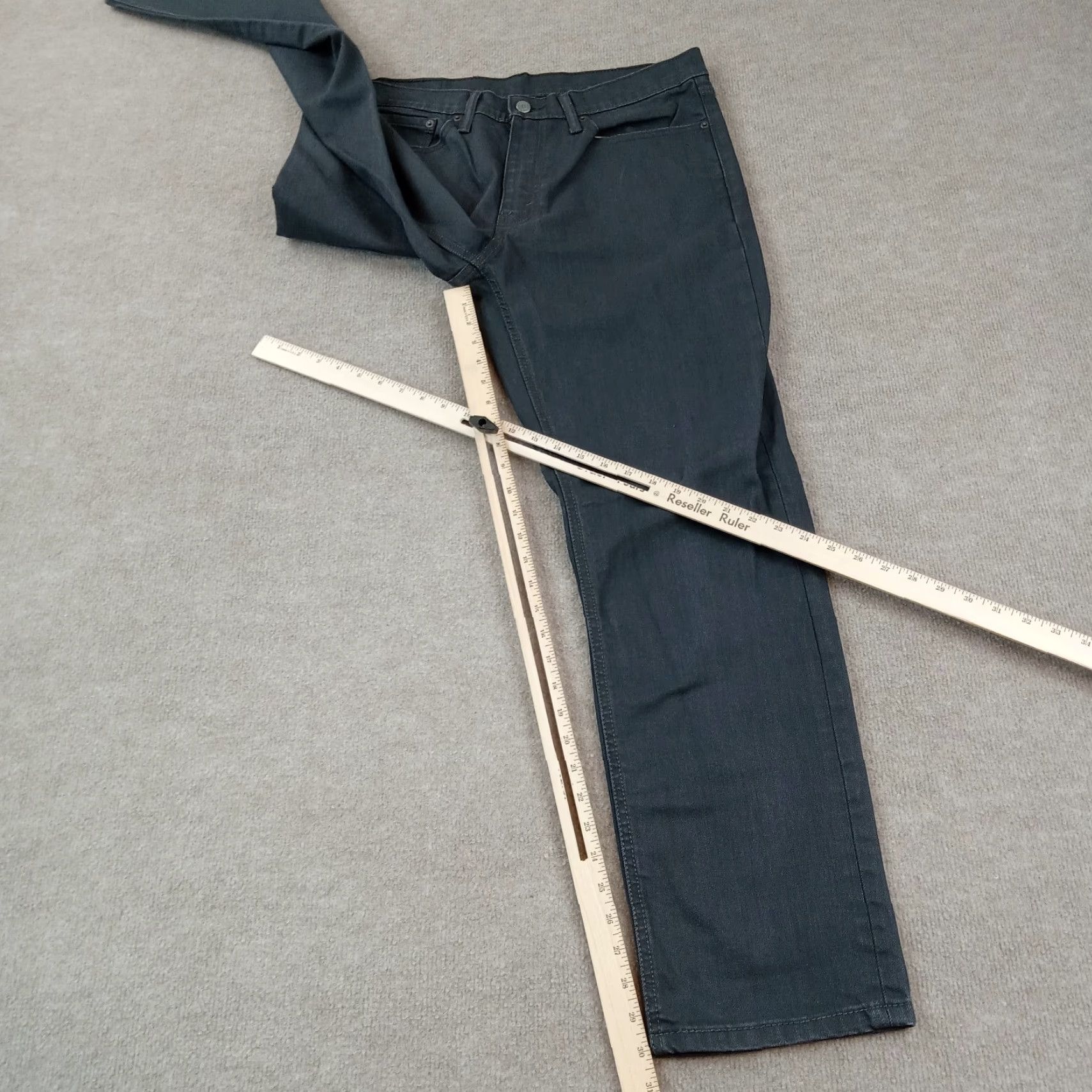 Levi's Levi's 541 Jeans Mens 34x30 Black Denim Stretch Casual Straight Leg Comfort Size US 34 / EU 50 - 2 Thumbnail