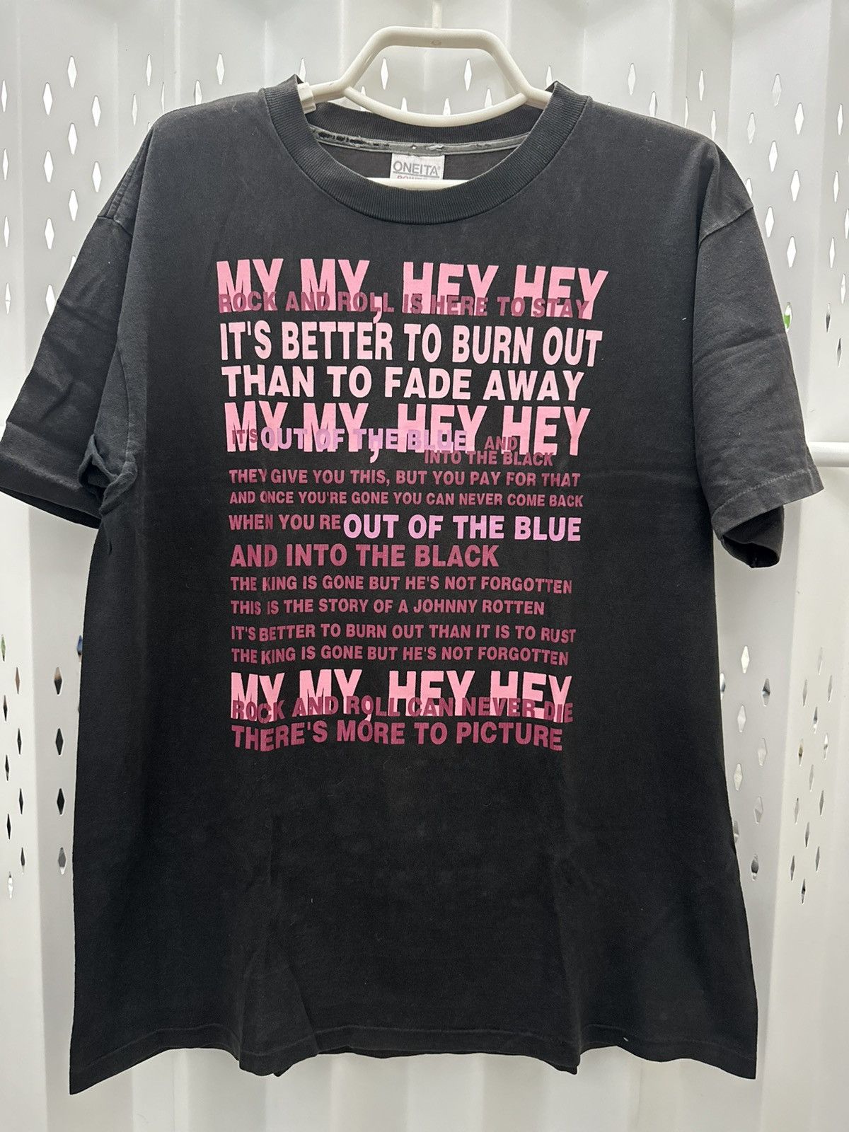 Band Tees Vtg 90’s Neil Young “My My, Hey Hey (Out of the Blue)” Shirt Size US L / EU 52-54 / 3 - 1 Thumbnail