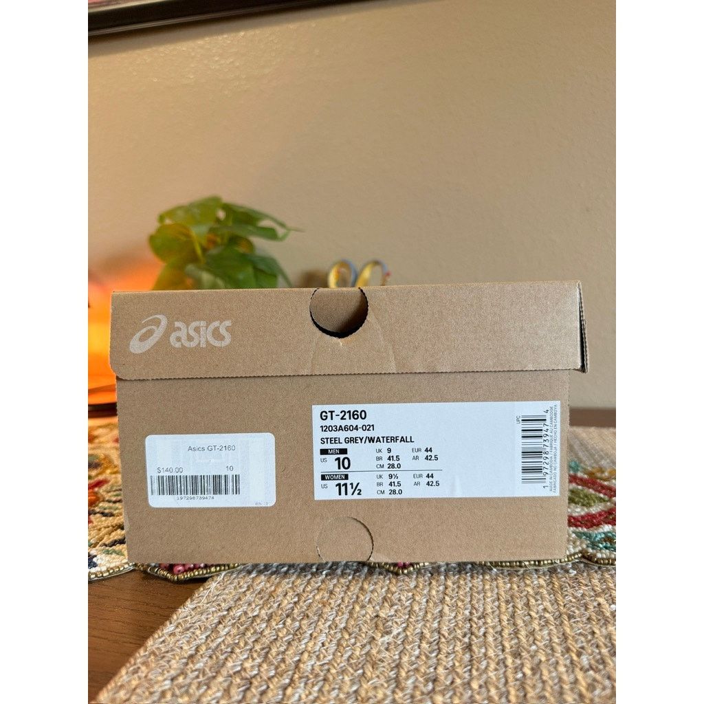 Asics ASICS GT-2160 Steel Grey Waterfall Teal Pure Silver Gel Size US 10 / EU 43 - 9 Thumbnail