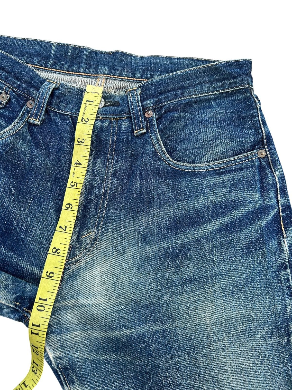 Kapital Vintage Japanese Brand Beams Selvedge Distressed Denim Jeans Size US 30 / EU 46 - 19 Thumbnail
