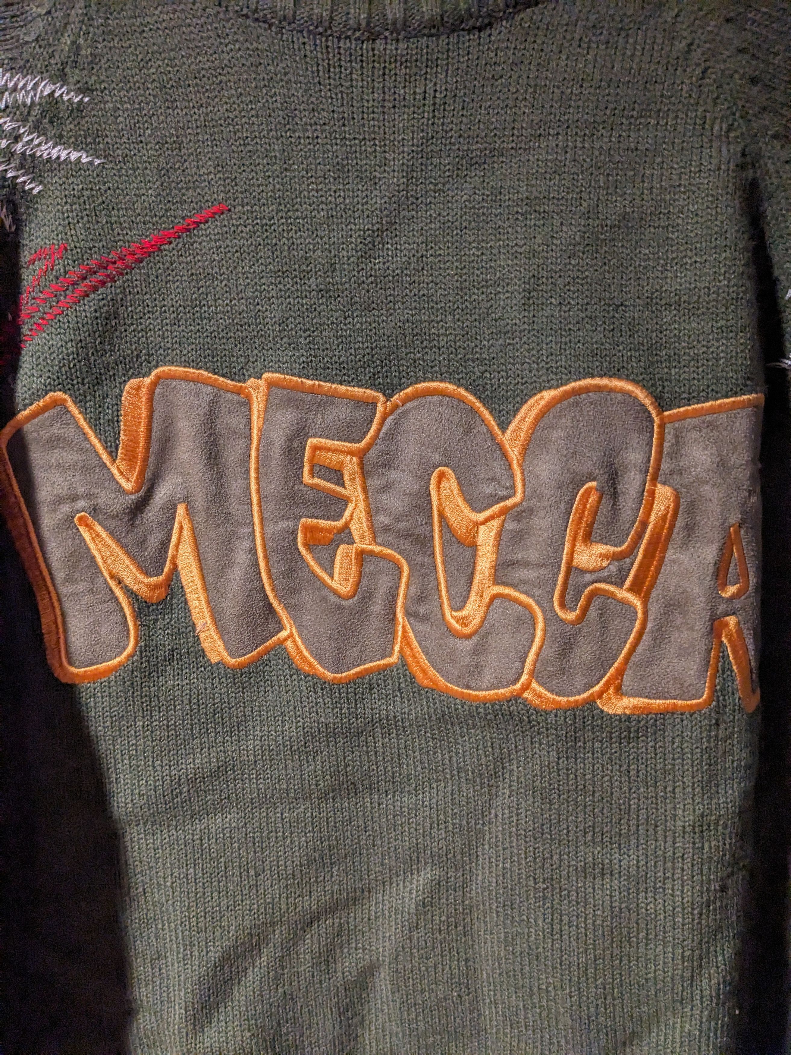 Mecca × Vintage Vintage Y2K Mecca Jeans Green Medium Kids Knitted Sweater Size US M / EU 48-50 / 2 - 2 Thumbnail