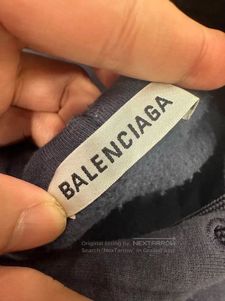 Balenciaga Balenciaga Yellow Wheat Ear Dark Blue Hoodie Size US XS / EU 42 / 0 - 3 Thumbnail