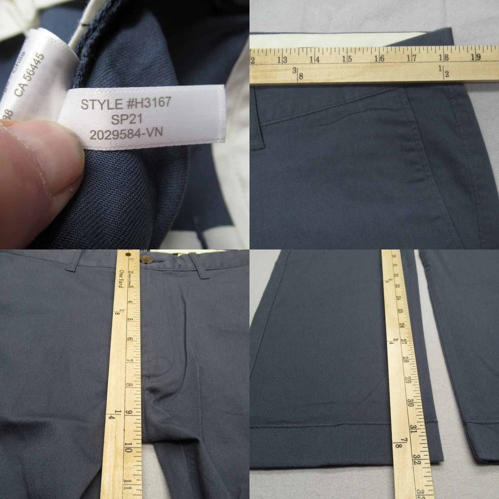 J.Crew J.CREW Slim Flex Chino Pants Mens 36x32 Blue Flat Front Straight Leg Slim Fit NWT Size US 36 / EU 52 - 9 Thumbnail