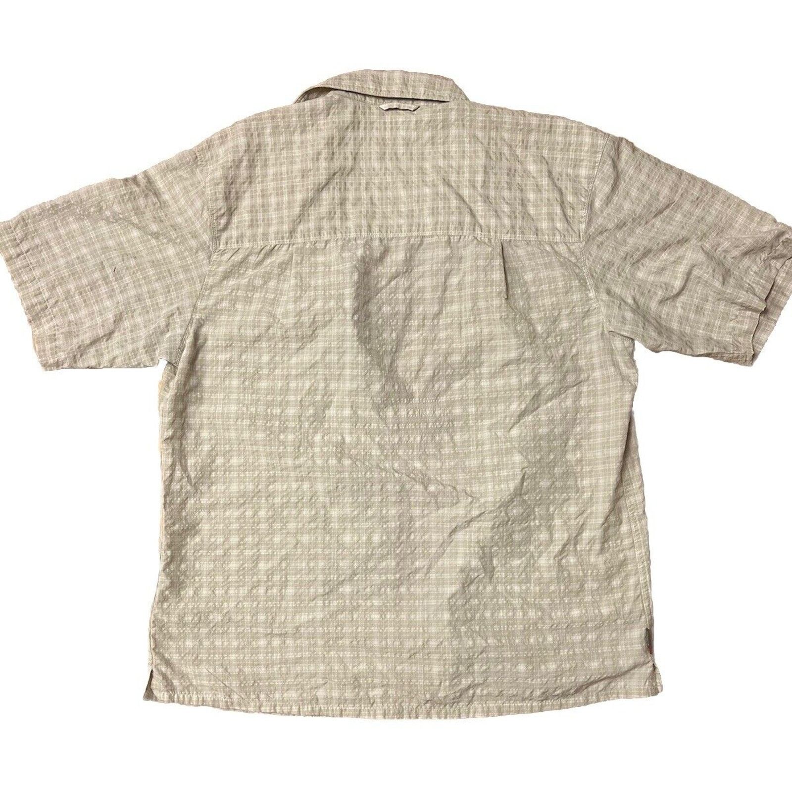 Simms Simms COR3 Men's Seersucker Beige Plaid Fishing Shirt Size L Size US L / EU 52-54 / 3 - 2 Thumbnail