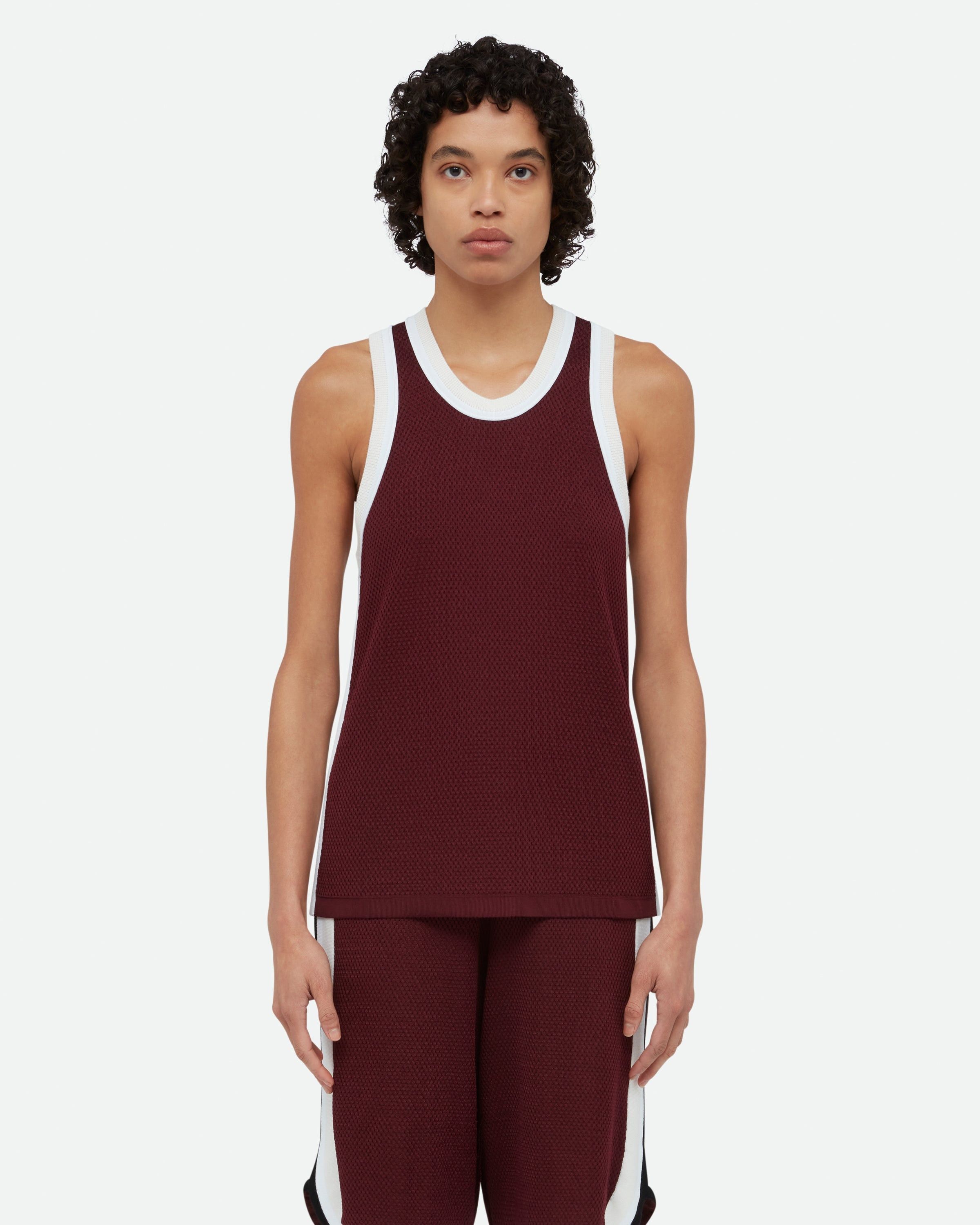 Wales Bonner o1mle0825 Unisex Rio Tank Top in Burgundy Size US S / EU 44-46 / 1 - 1 Thumbnail