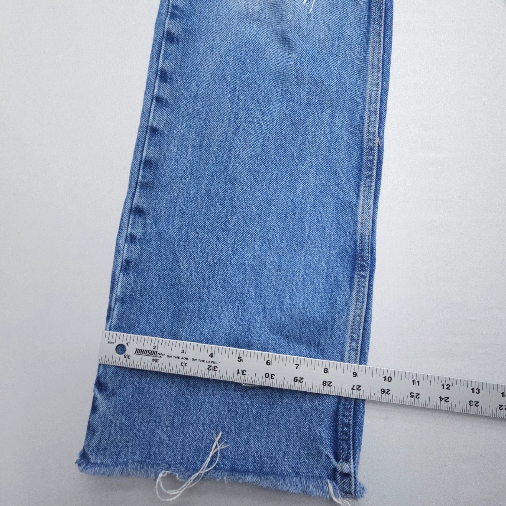 Zara Zara Jeans Women Size 4 Blue High Rise Straight Distressed Denim 5-Pocket Relaxed Fit 33in Inseam Size 27" / US 4 / IT 40 - 5 Thumbnail