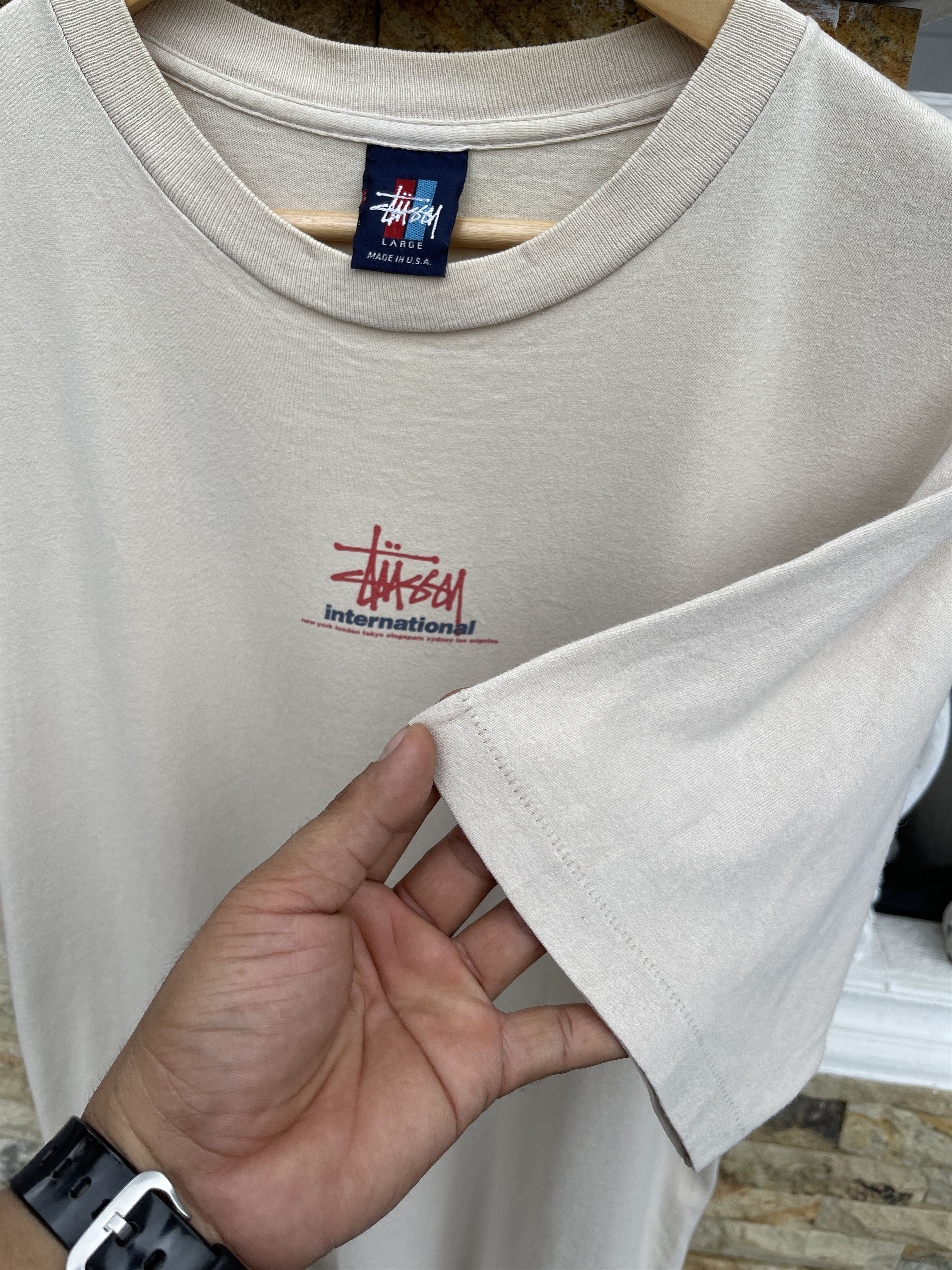 Stussy Rare🔥Vintage 90s Stussy Center Logo Tee Size US M / EU 48-50 / 2 - 8 Thumbnail