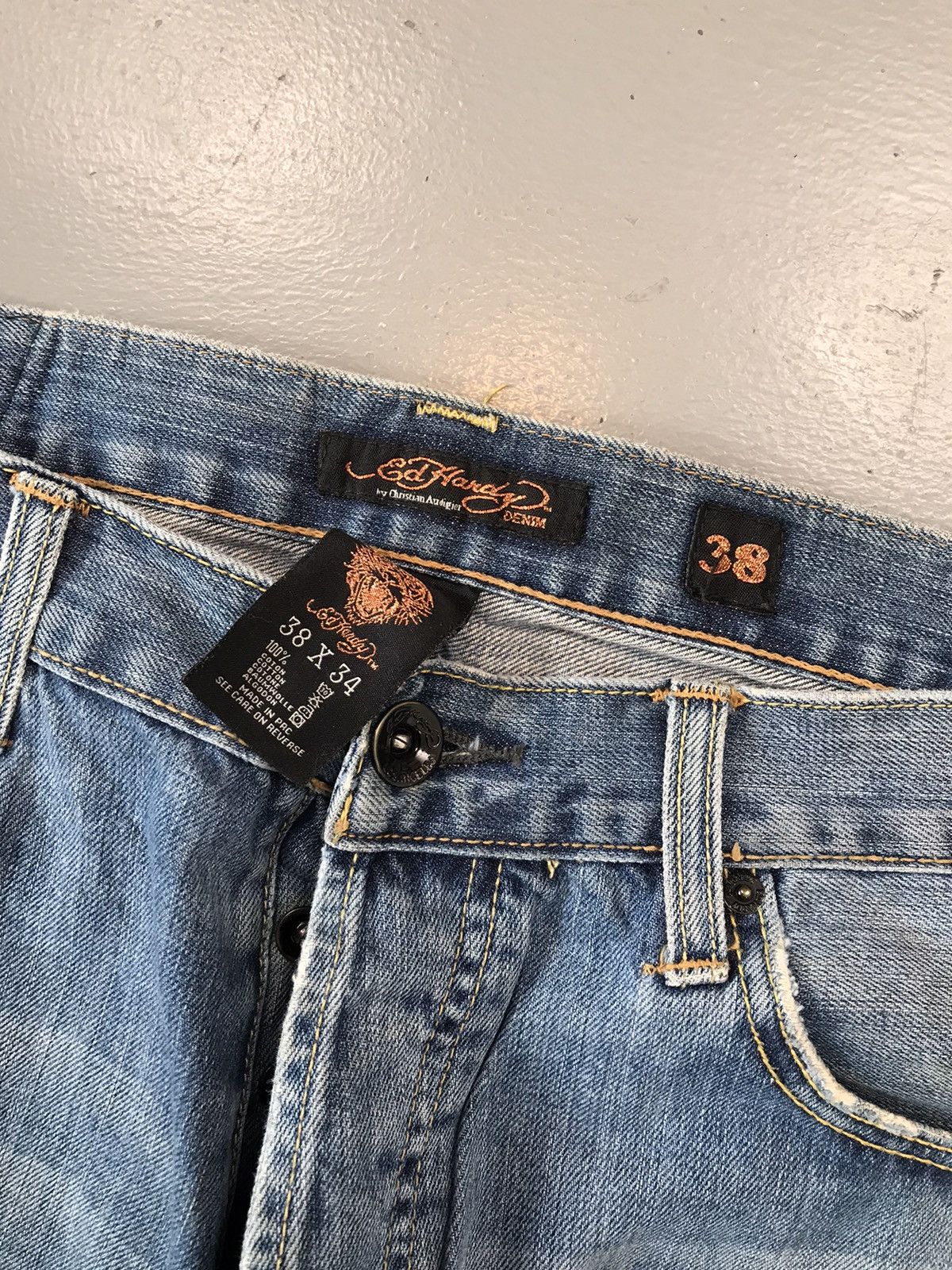 Christian Audigier × Ed Hardy × Vintage Vintage Edhardy by Christian Audigier SpellOut denim Size US 40 / EU 56 - 4 Thumbnail