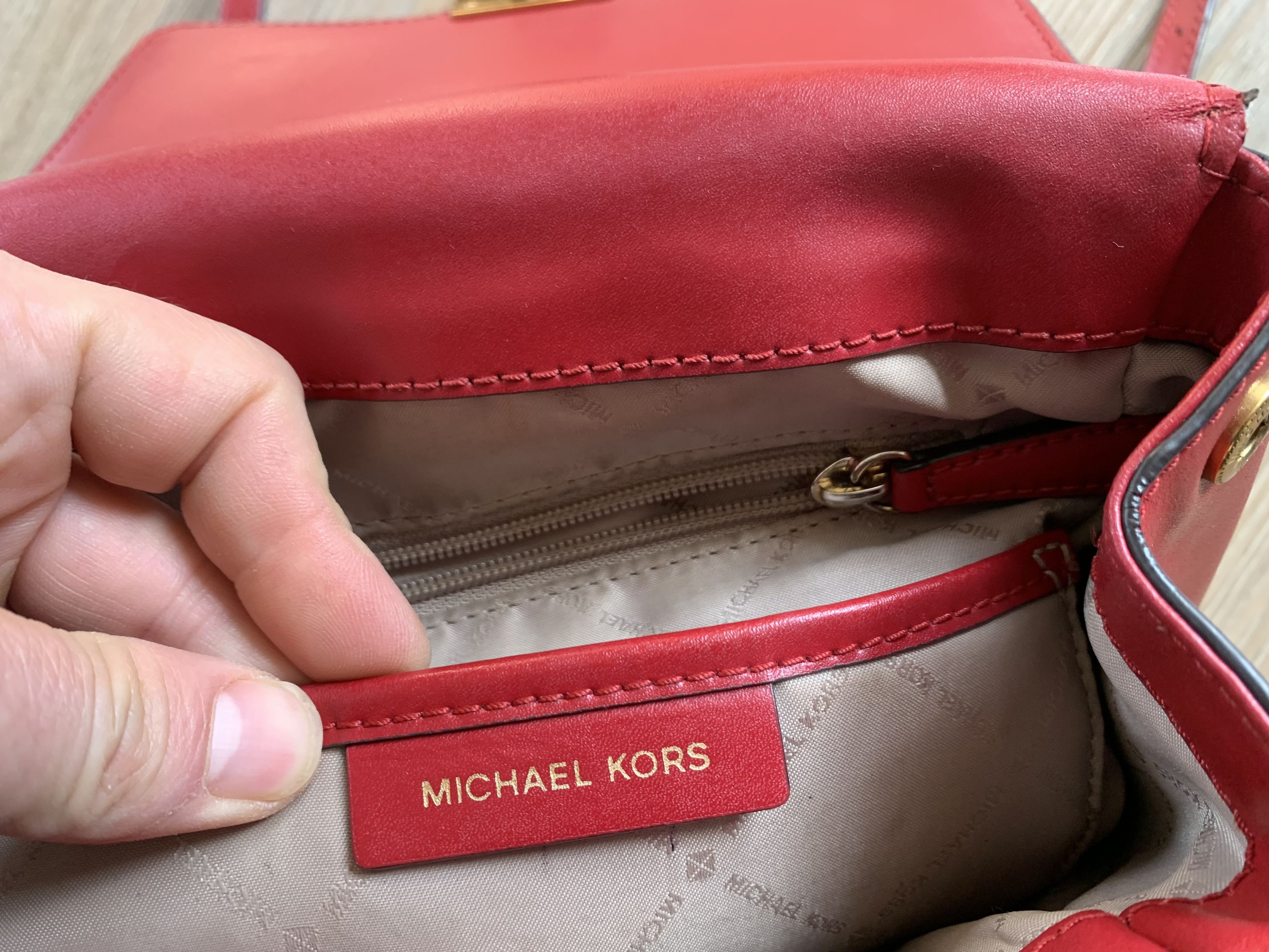 Michael Kors Michael Kors Red Leather Mindy Backpack Size ONE SIZE - 10 Thumbnail
