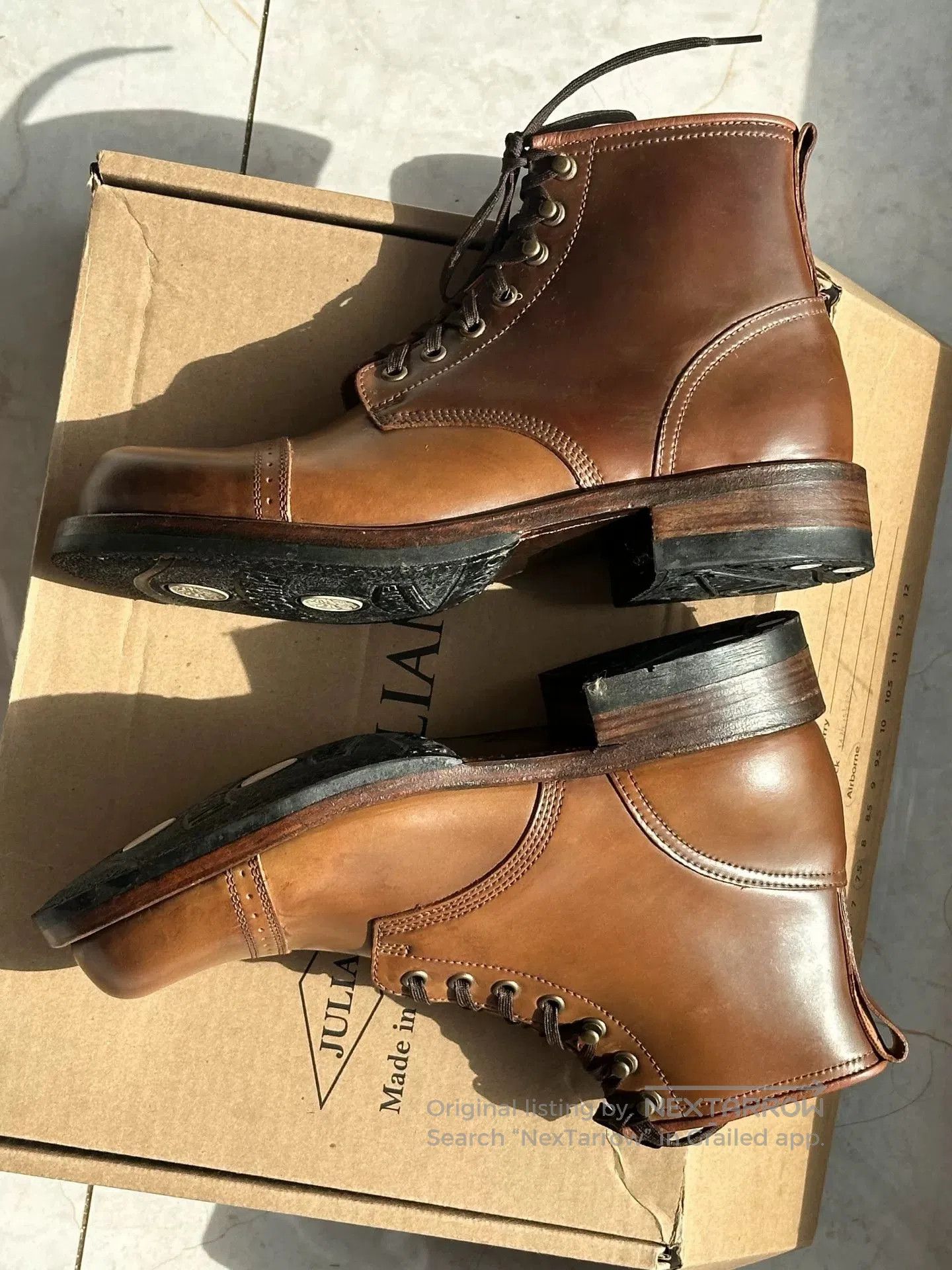 Viberg Julian Bowery Whiskey Shell Paratrooper Boots. Size US 7.5 / EU 40-41 - 8 Thumbnail