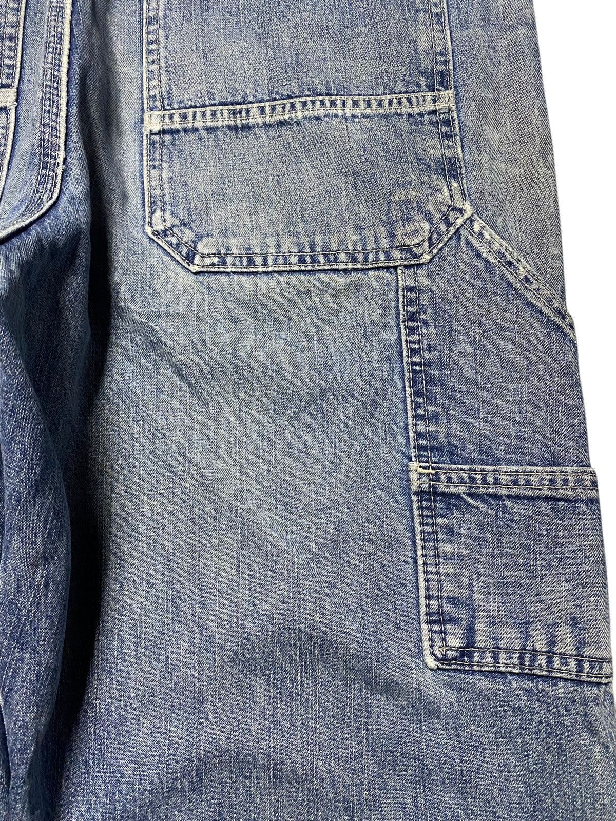 Lee Vintage Lee Carpenter Light Wash Distressed Loose Pants Size US 35 - 13 Thumbnail