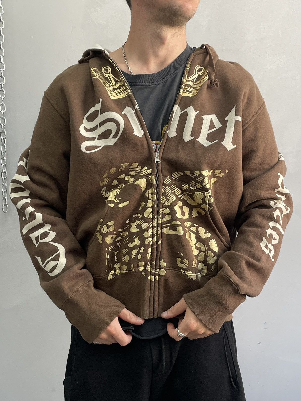Christian Audigier Ed Hardy by christian Audigier over print hoodie y2k Size US L / EU 52-54 / 3 - 5 Thumbnail