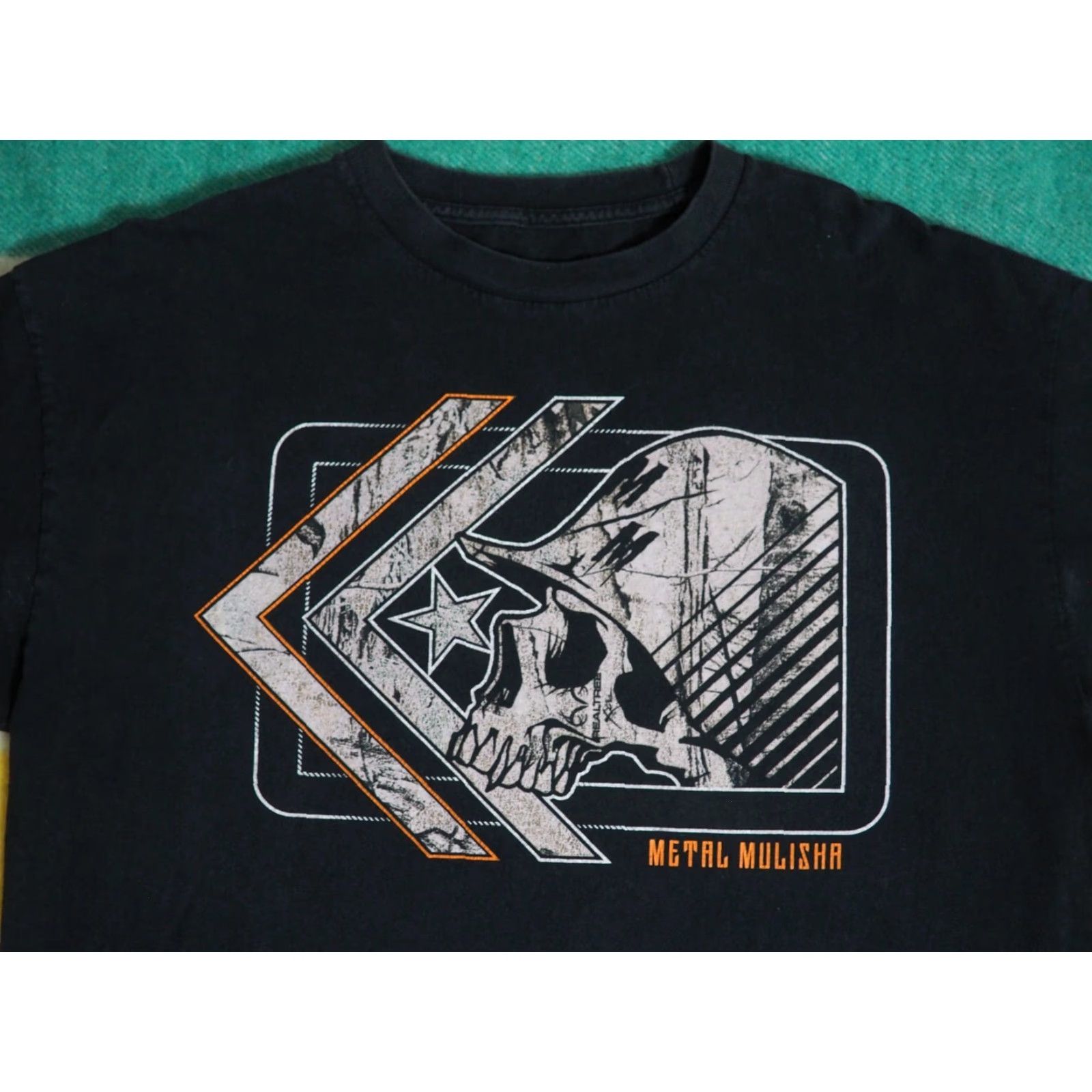 Metal Mulisha Y2k 2000s Metal Mulisha Realtree Skull Skate Faded Black Tee T-Shirt Mens XL Size US XL / EU 56 / 4 - 2 Thumbnail