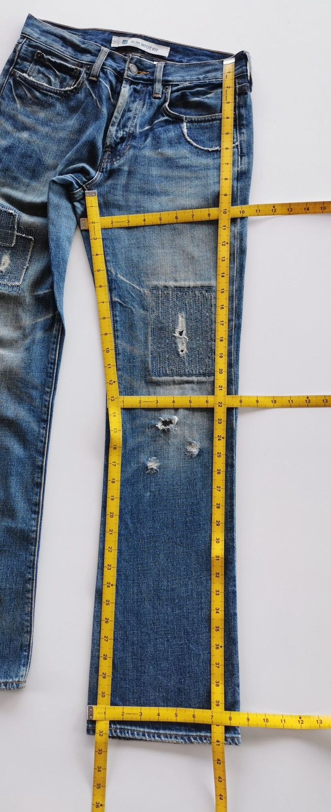 Gap × Kapital Gap Patchwork Slim Boot Flare Size US 28 / EU 44 - 9 Thumbnail