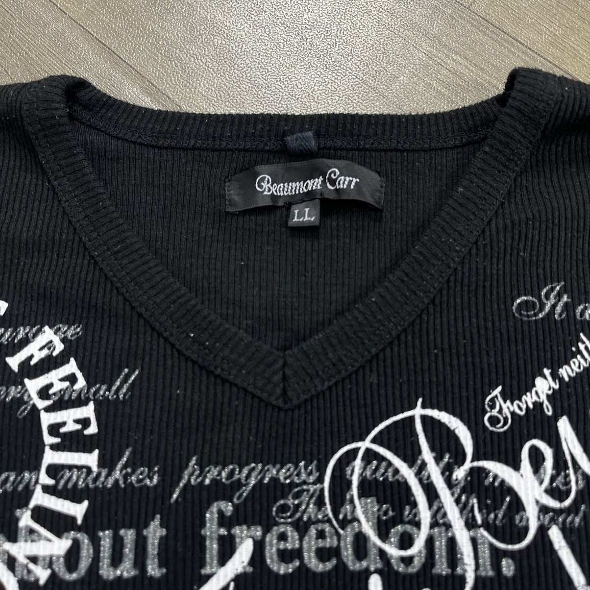 If Six Was Nine 2000s Beaumont Carr Poem Grunge Punk Lgb Style LongSleeve Size US L / EU 52-54 / 3 - 6 Thumbnail