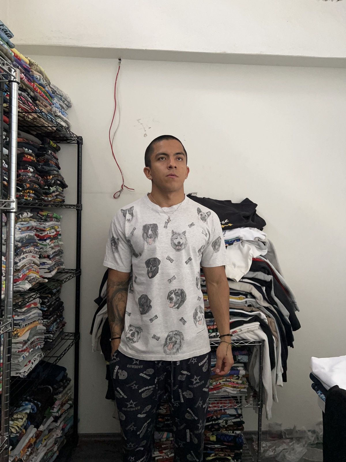 Habitat 1995 Dog Breeds AOP Nature Tee Single Stitch Rel E Vant Tee Size US L / EU 52-54 / 3 - 3 Thumbnail