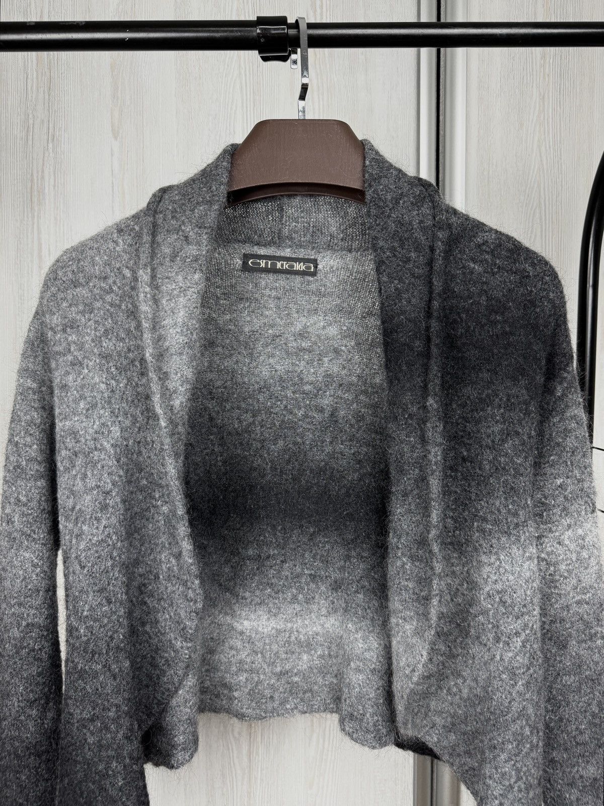 Designer Esmeralda grey lightweight sweater cardigan Germany made S/M Size S / US 4 / IT 40 - 3 Thumbnail