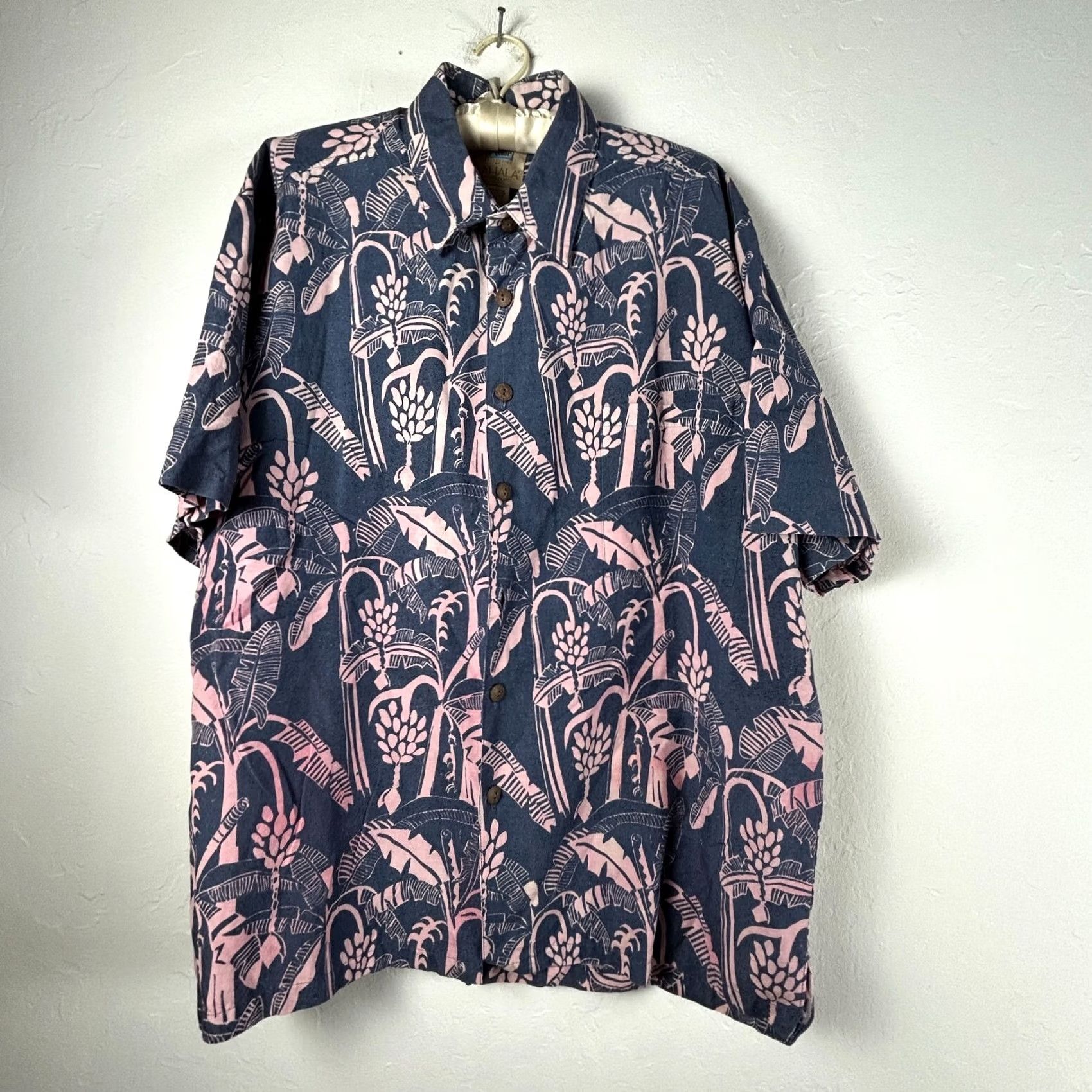 Vintage AVI Kahala Hawaiian Islands Shirt Large Cotton Linen Navy Printed Size US L / EU 52-54 / 3 - 2 Thumbnail