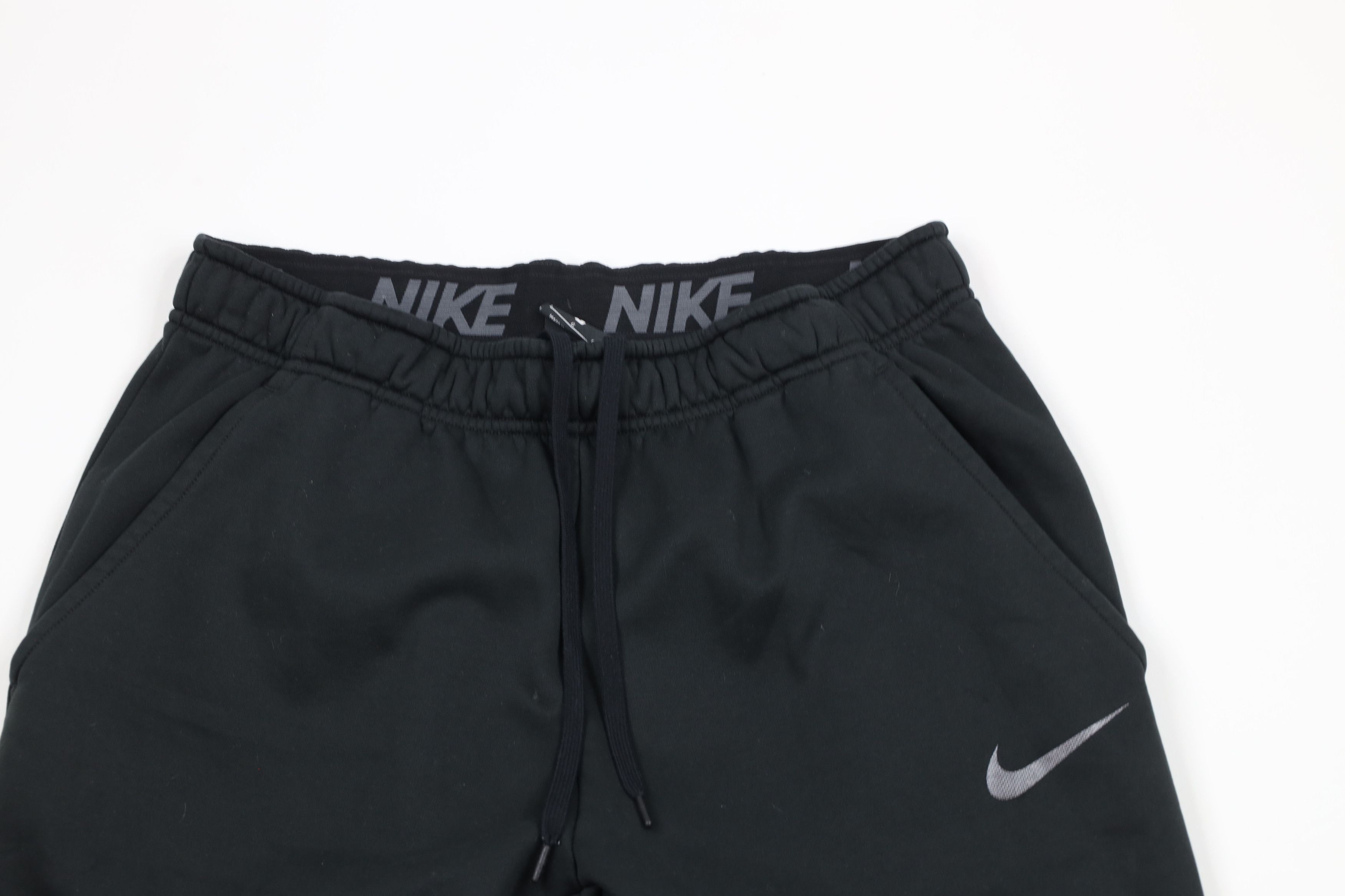 Nike × Vintage Vintage Nike Mini Swoosh Cuffed Sweatpants Joggers Black Size US 36 / EU 52 - 2 Thumbnail