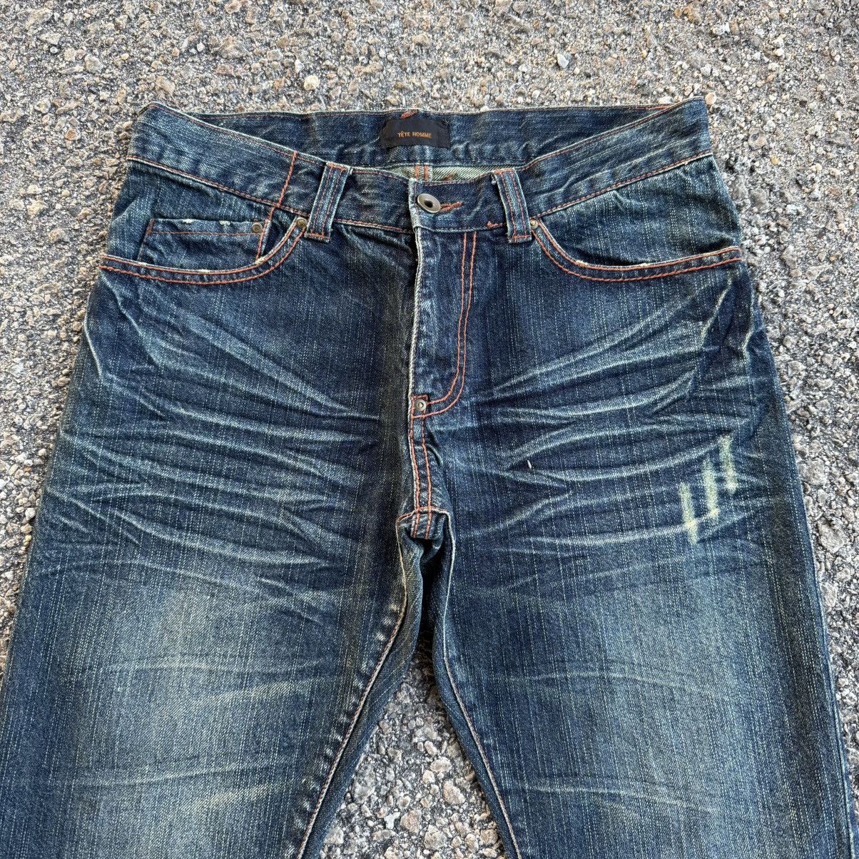 Tete Homme W30 VINTAGE TETE HOMME FLARE DENIM JEAN PANTS Size US 30 / EU 46 - 2 Thumbnail