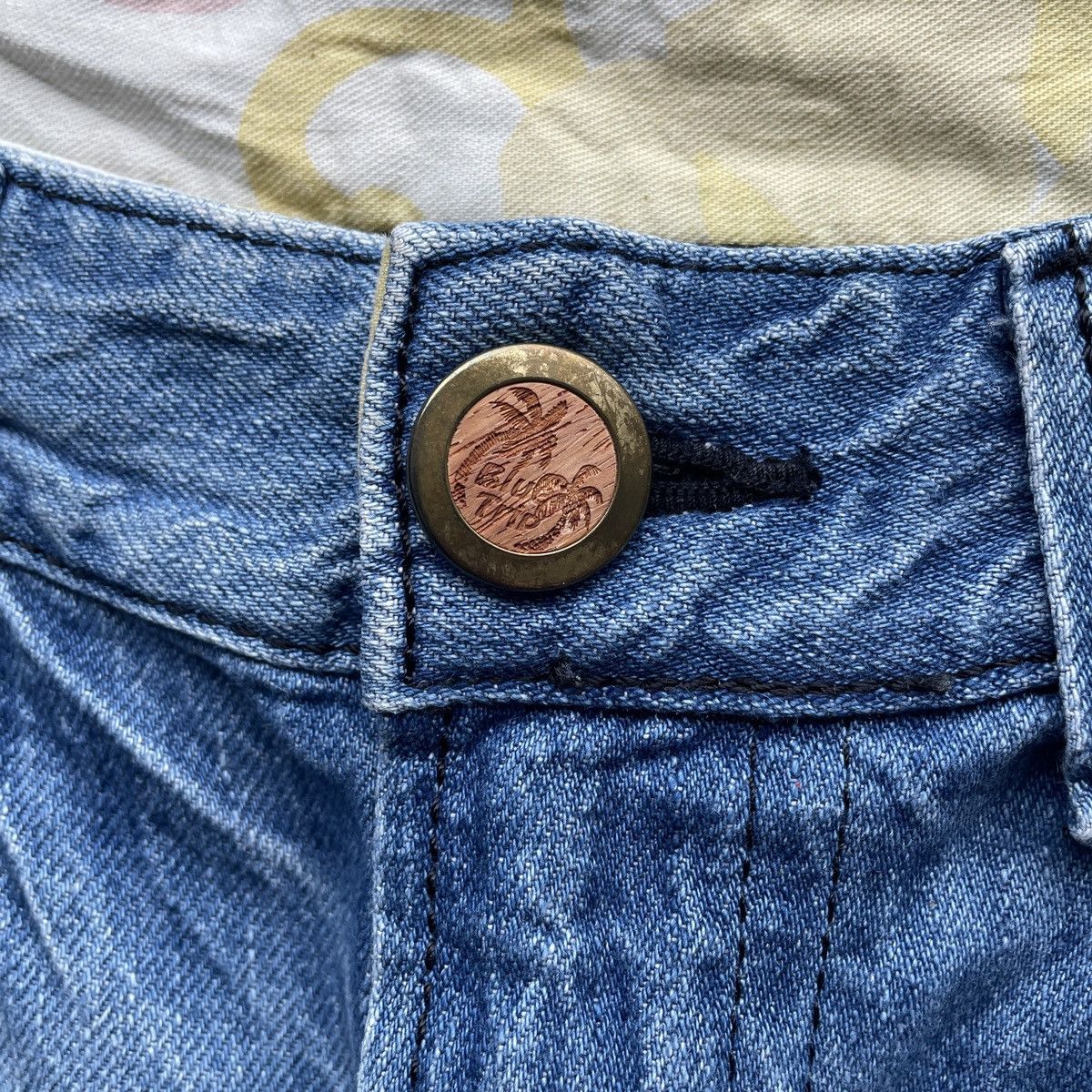 Edwin Vintage Edwin Wash Blue FLARE Distressed BOOTCUT Jeans Pants Size US 33 - 7 Thumbnail