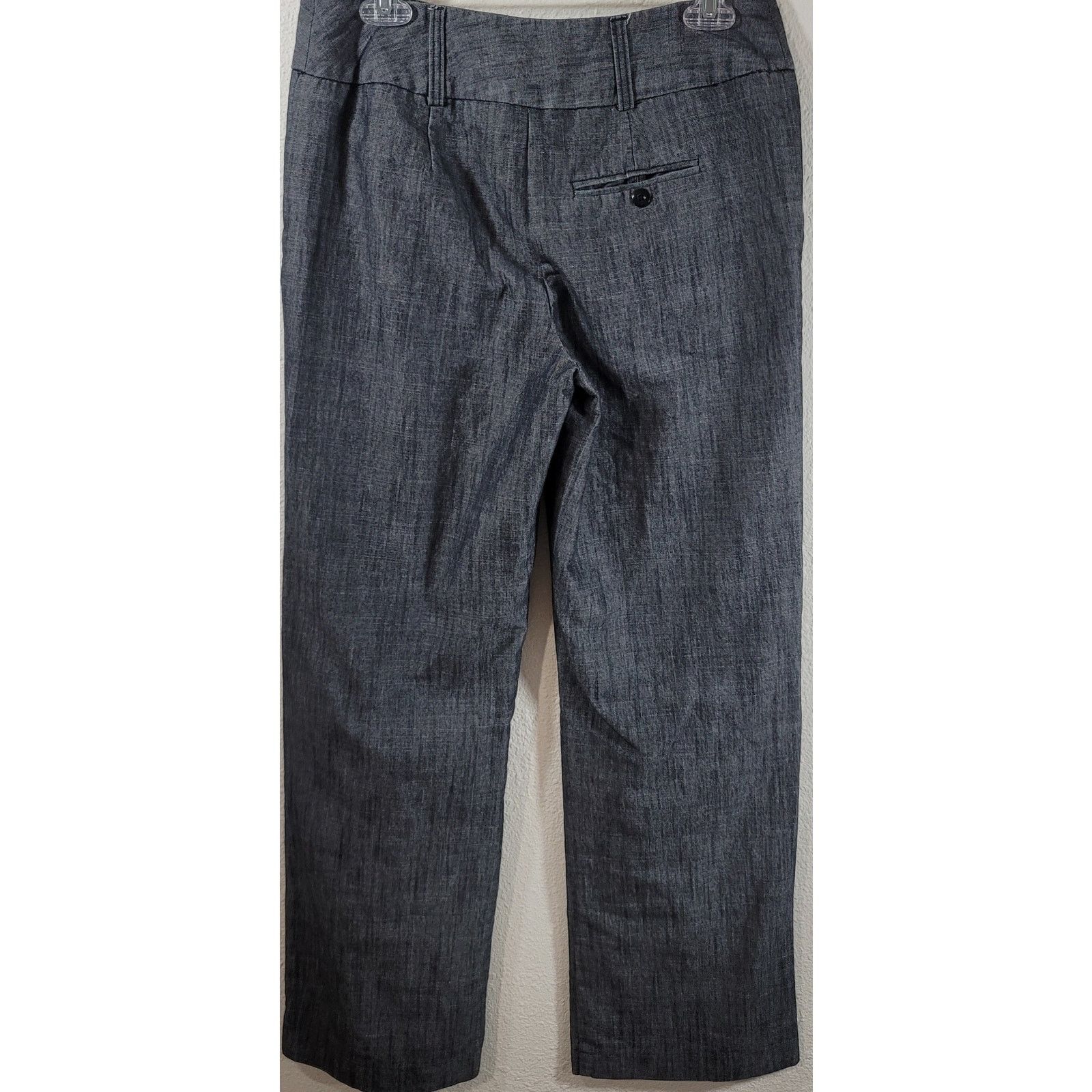 Other Cato Gray Heathered Flat Front Dress Pants 6 Straight Leg Size 28" / US 6 / IT 42 - 2 Thumbnail