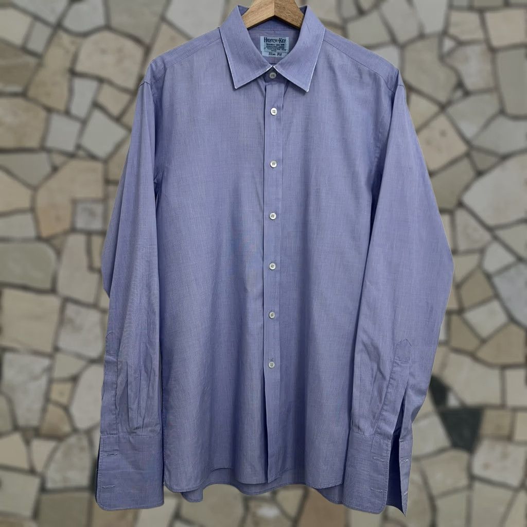 Vintage Hilditch & Key Shirt Men’s 17 43 Slim Fit Long Sleeve French Cuff Button Up Size US XL / EU 56 / 4 - 1 Thumbnail