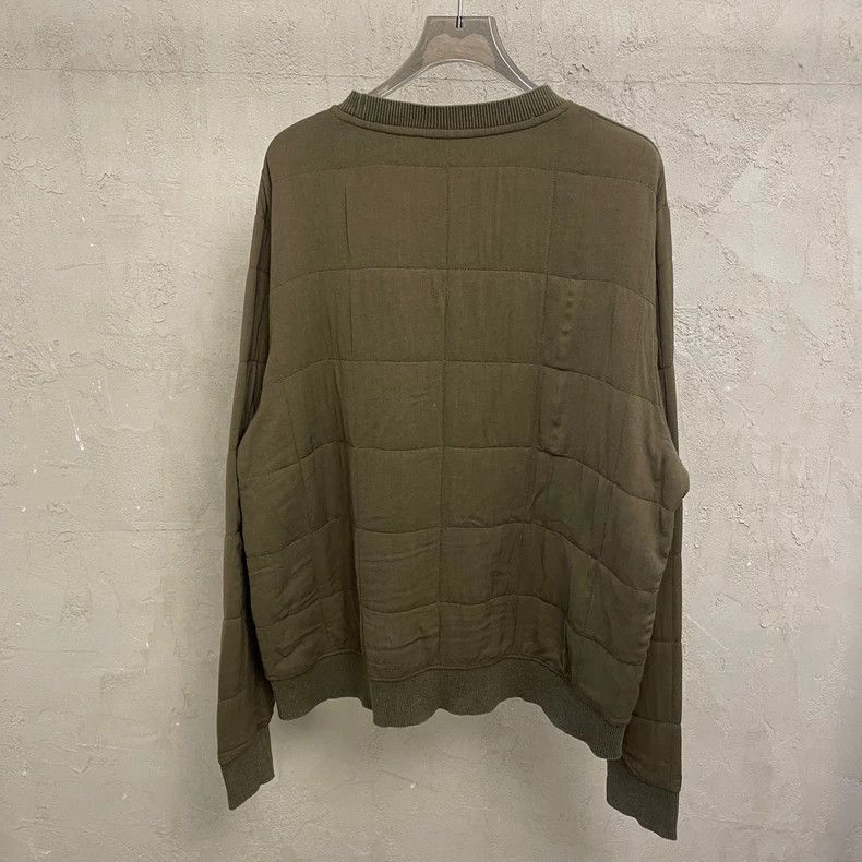 Loewe LOEWE Olive green chest logo cotton round neck hoodie Size L / US 10 / IT 46 - 2 Thumbnail