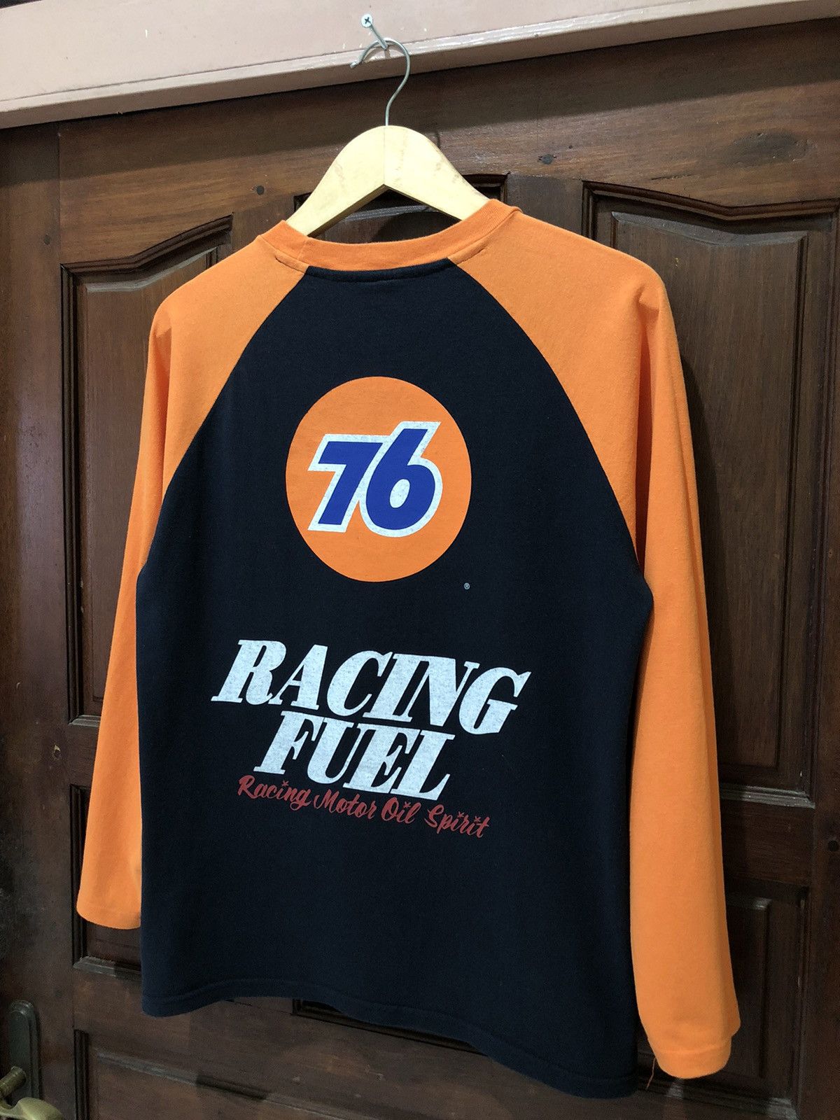 Japanese Brand Vintage Union 76 Lubricants Racing Fuel Raglan Long Sleeve Size US L / EU 52-54 / 3 - 9 Thumbnail