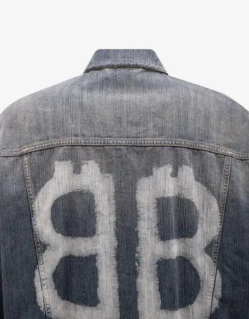 Balenciaga Balenciaga Blue Crypto Large Denim Jacket Size US M / EU 48-50 / 2 - 6 Thumbnail