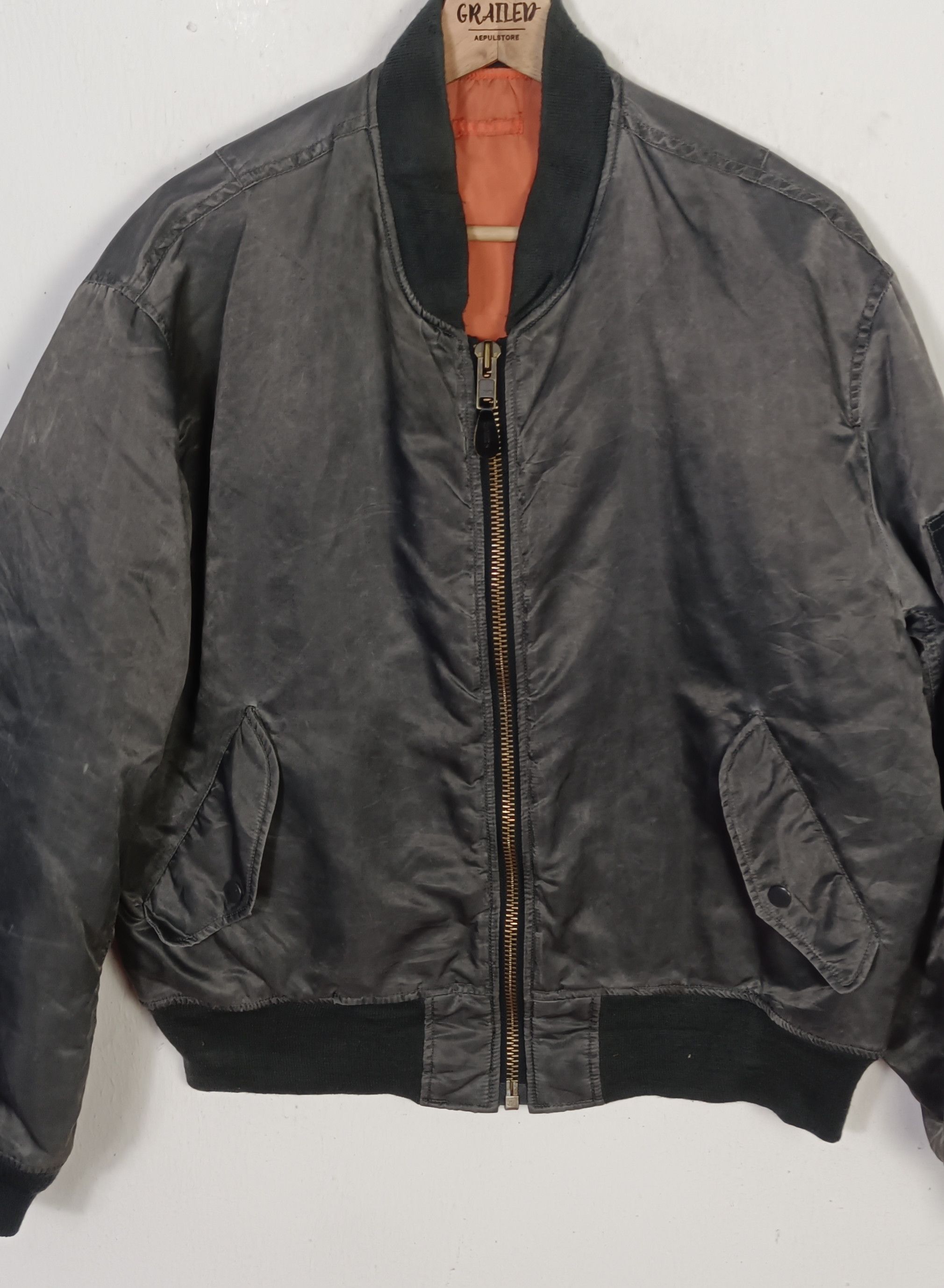 Alpha Industries 80s Ma-1 Intermediate Bomber Jacket Cold Weather Size US L / EU 52-54 / 3 - 3 Thumbnail
