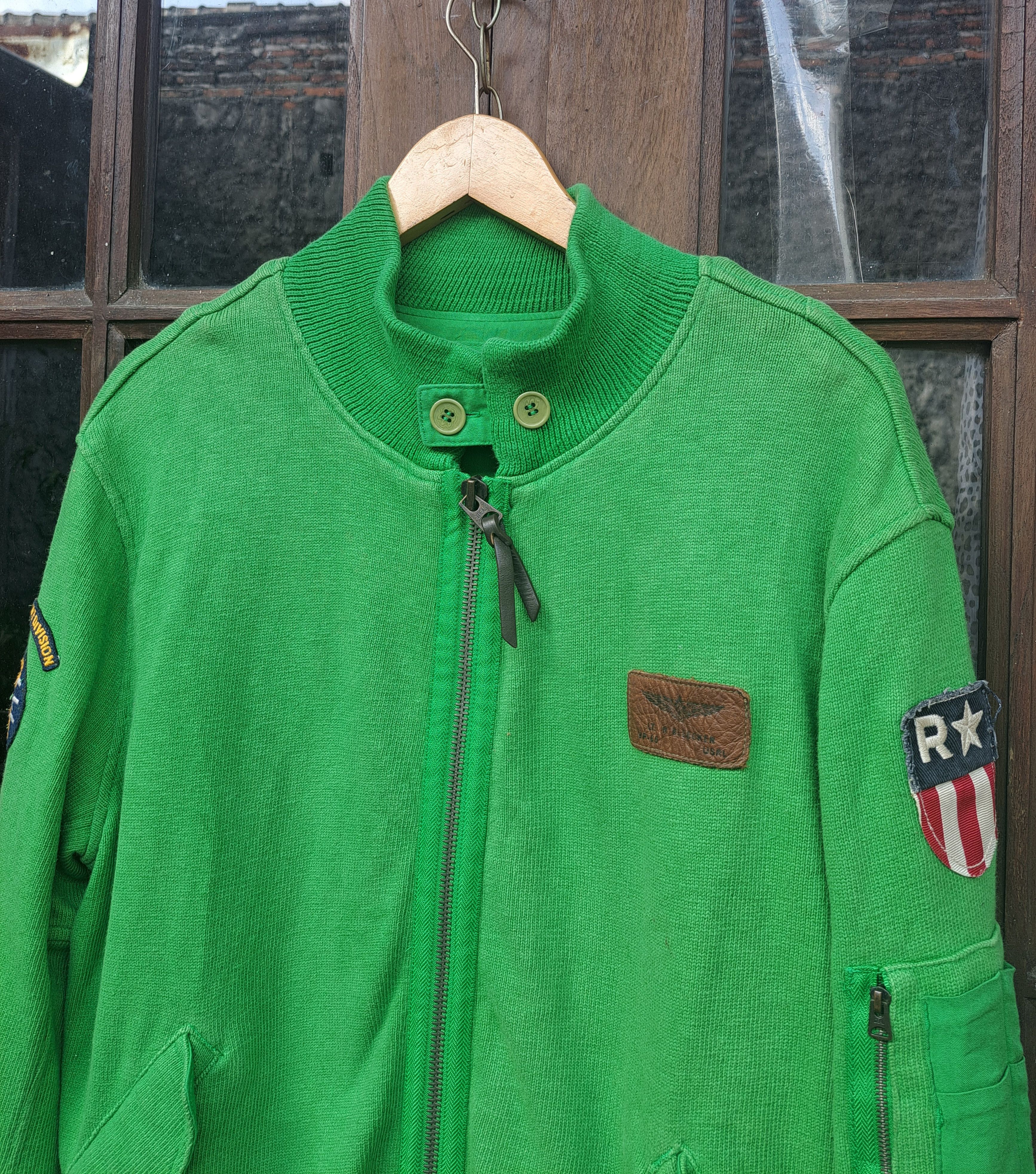 Polo Ralph Lauren Ralph Lauren Polo Knit Wear Bomber Jacket us Air Force Style Size US L / EU 52-54 / 3 - 3 Thumbnail