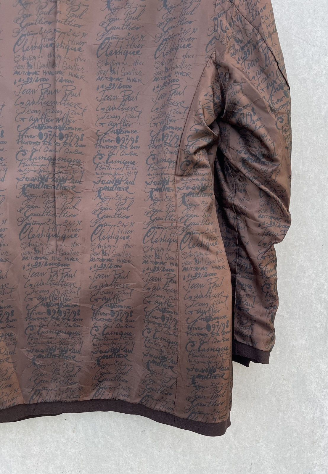 Jean Paul Gaultier 🔥A/W 1997 Jean Paul Gaultier Wool-blend Script Print Jacket Size US M / EU 48-50 / 2 - 20 Thumbnail