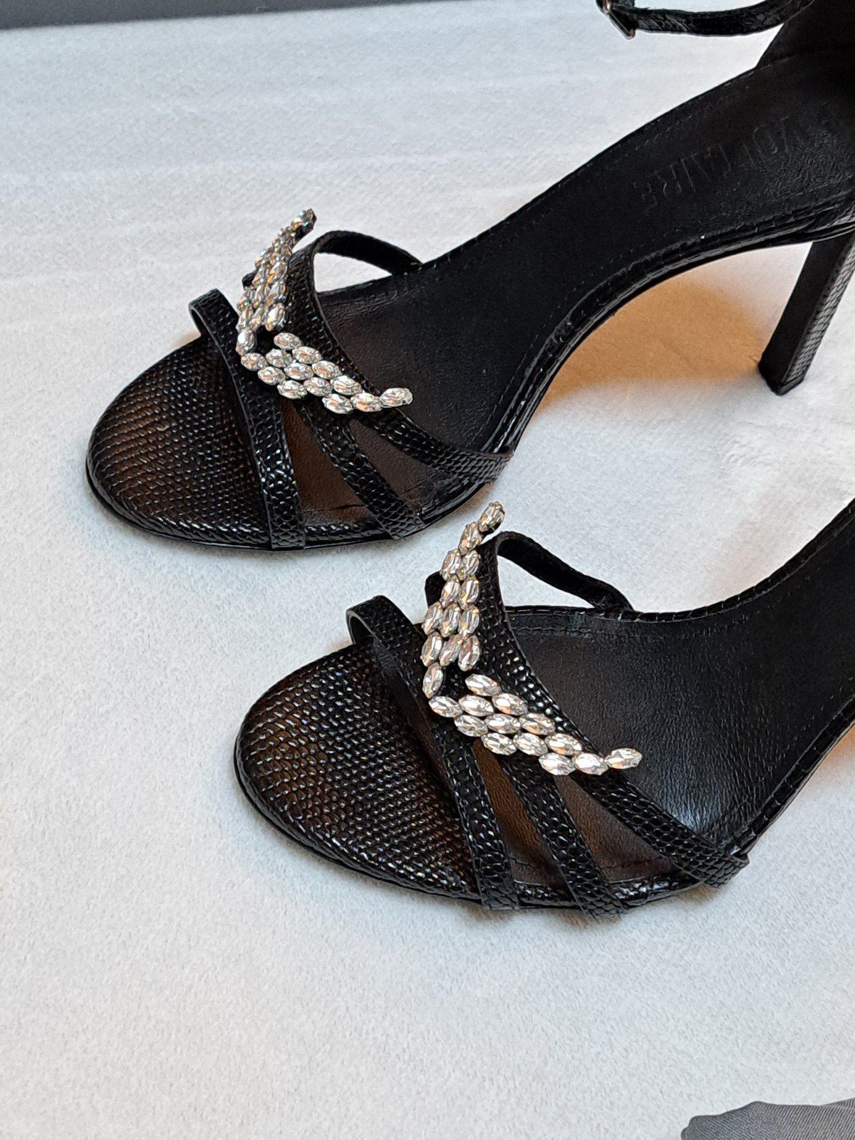 Zadig & Voltaire Amee Wing Embossed Iguana High Heel Sandals