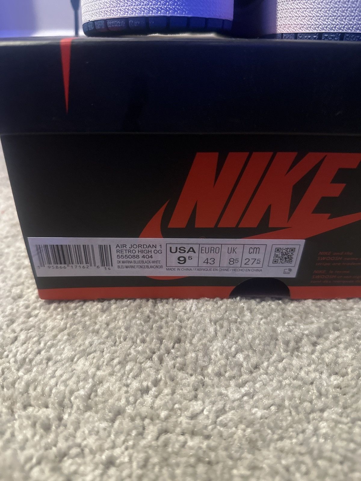 Jordan Brand × Nike Jordan 1 Dark Marina blue Size US 9.5 / EU 42-43 - 7 Thumbnail