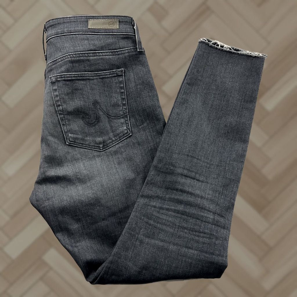 Vintage AG Adriano Goldschmied Farrah High Skinny Ankle Denim Gray Wash Jeans Women's 28 Size 28" / US 6 / IT 42 - 1 Thumbnail