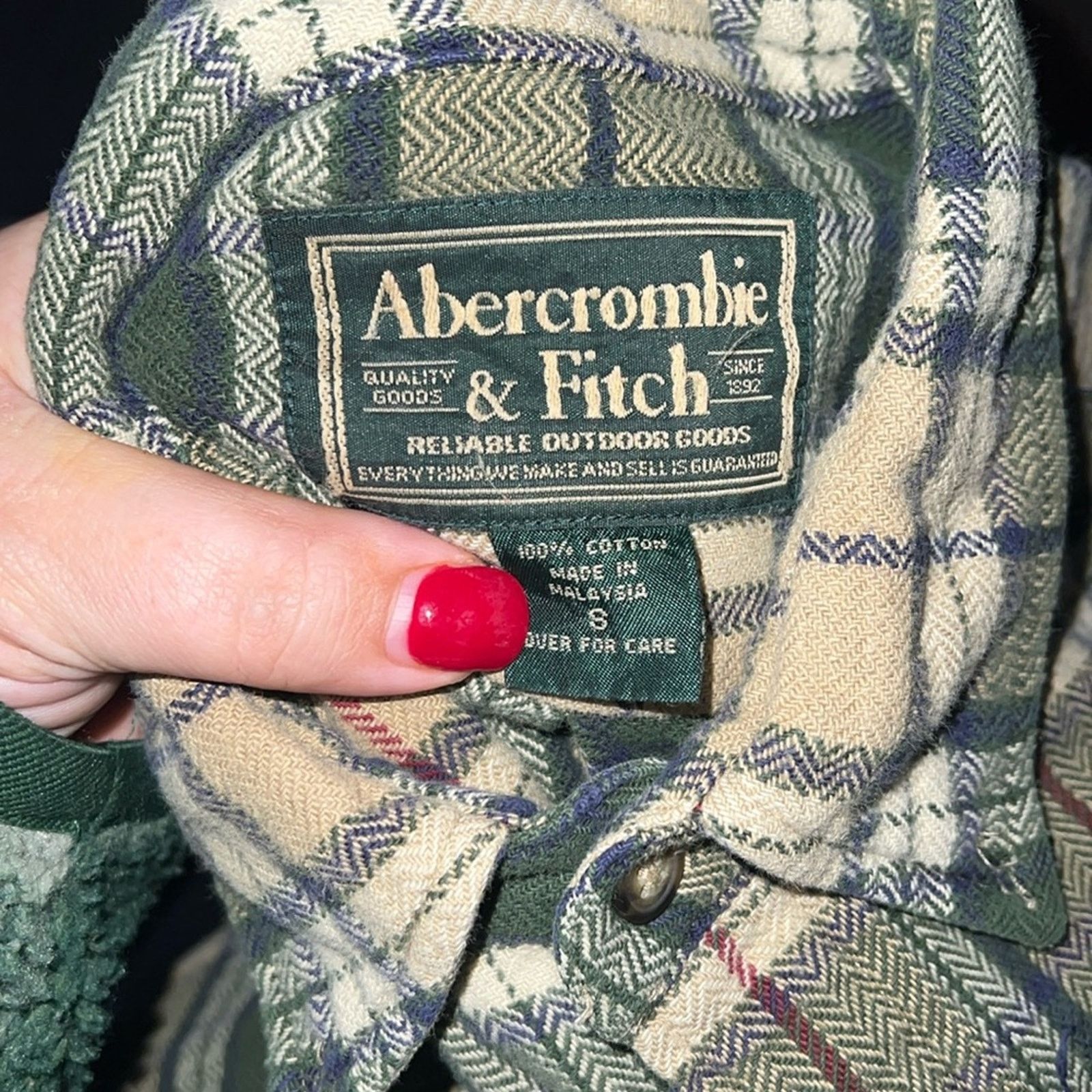 Abercrombie & Fitch VNTG ABERCROMBIE mens oversized grunge gorpcore flannel S Size US S / EU 44-46 / 1 - 2 Thumbnail