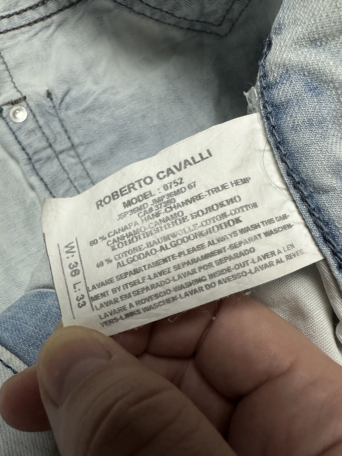 Roberto Cavalli 2000s Roberto Cavalli Wash Denim Pants y2k Opium Archive 90s Size US 36 / EU 52 - 17 Thumbnail