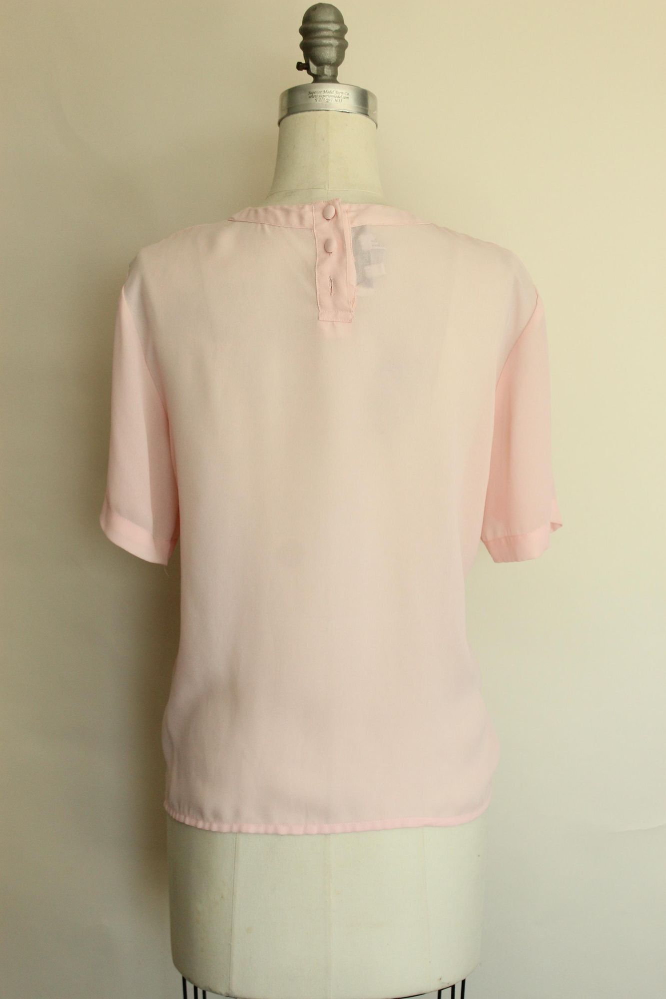 Vintage Vintage 1980s 1990s Blouse, Laura & Jayne Pink Pleated Shirt Size S / US 4 / IT 40 - 9 Thumbnail