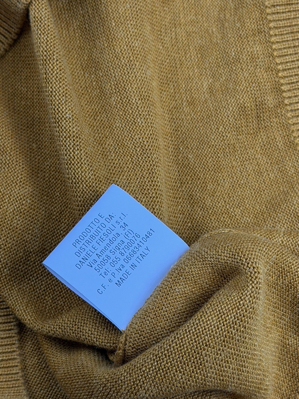 Daniele Fiesoli Daniele Fiesoli Crew Neck Sweater L Silk Linen Blend Mustard Size US L / EU 52-54 / 3 - 8 Thumbnail